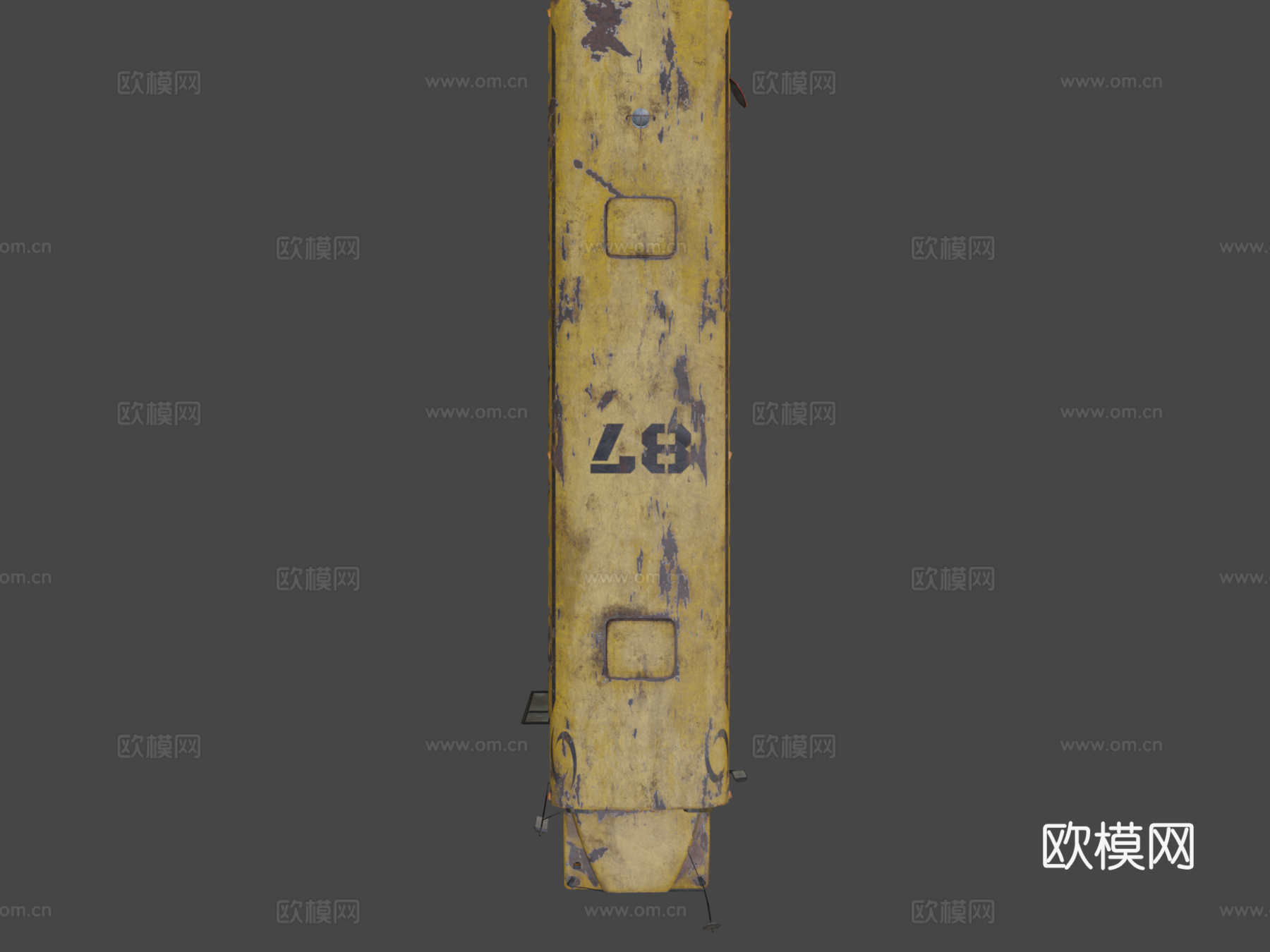 废弃校车 - 低多边形su模型