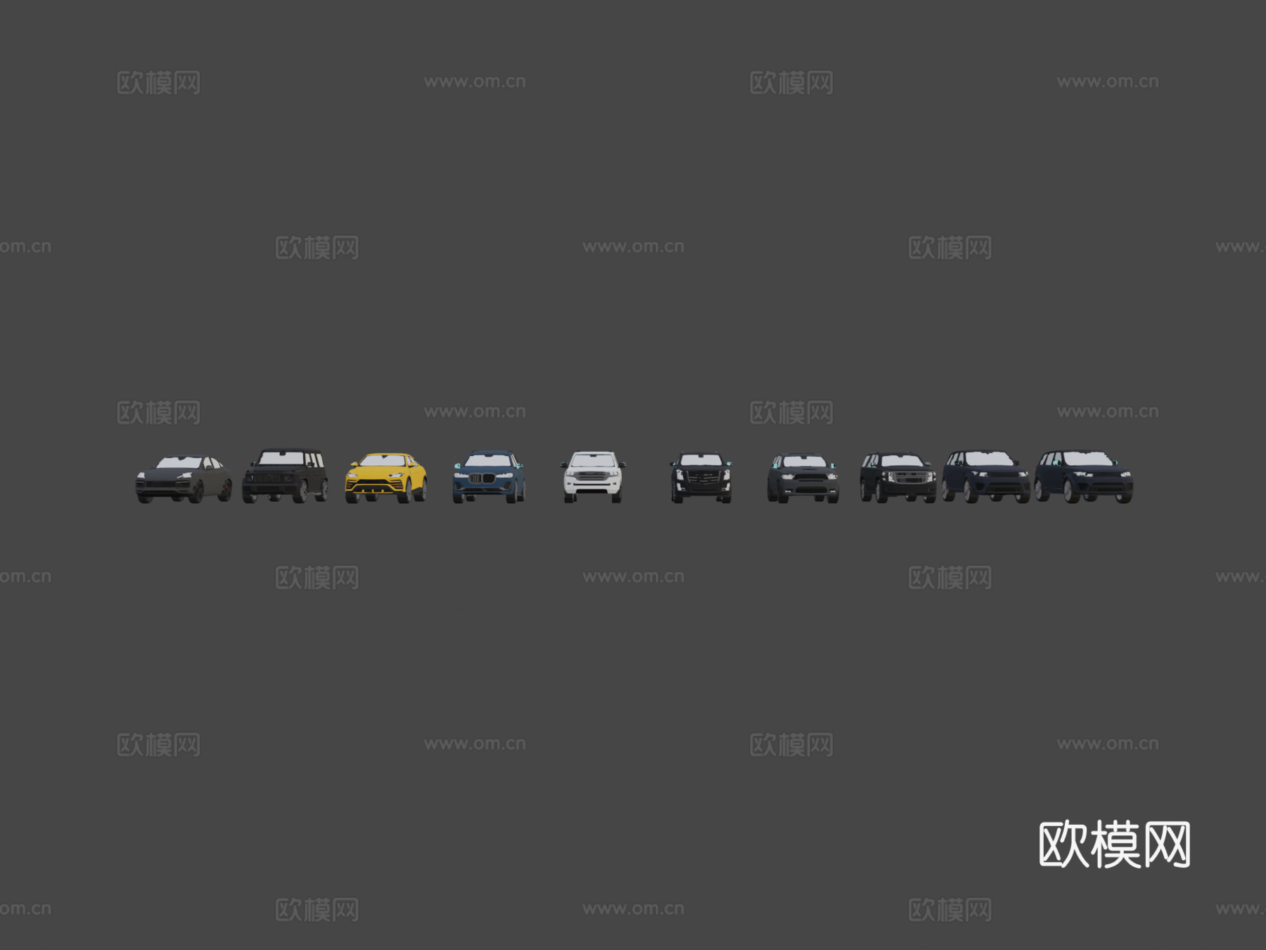 低多边形 9 SUV 包su模型