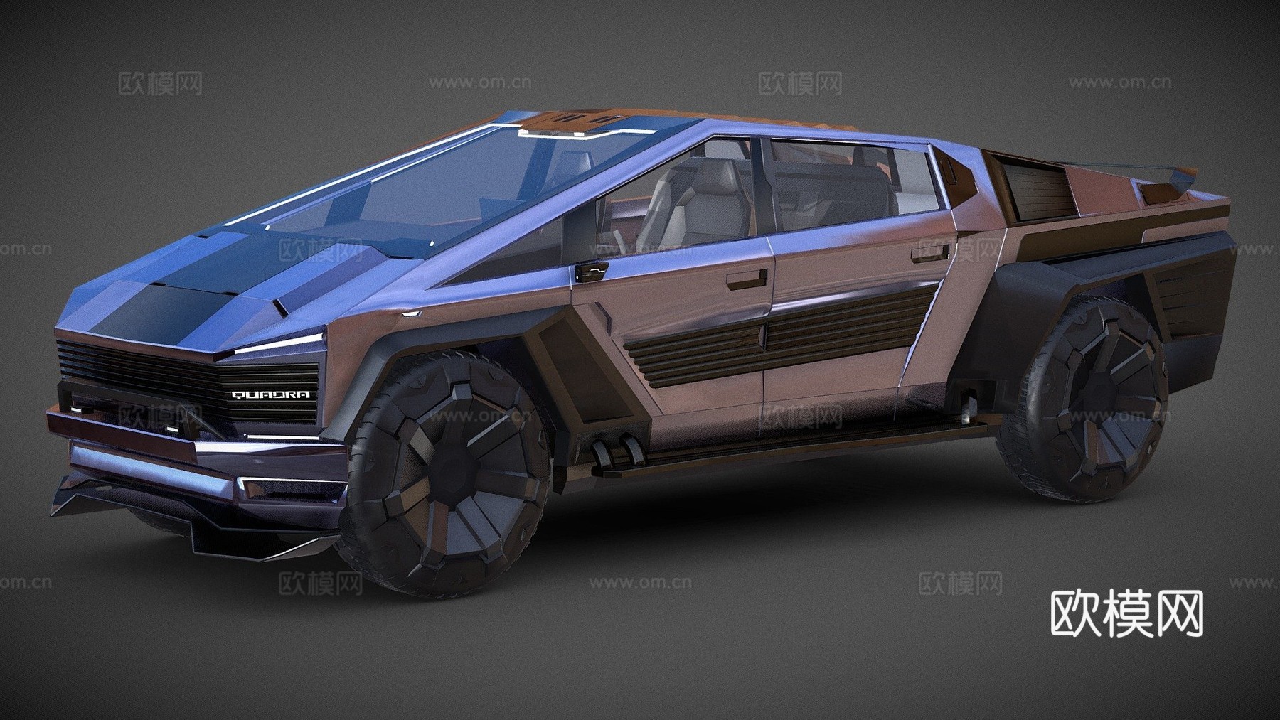 赛博朋克2077-Quadra赛博卡车su模型