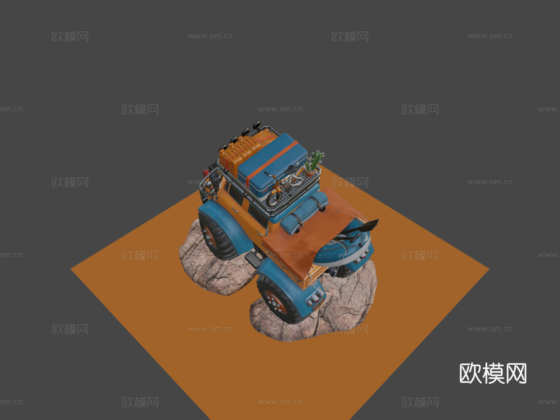 强大卡车-快乐露营者su模型