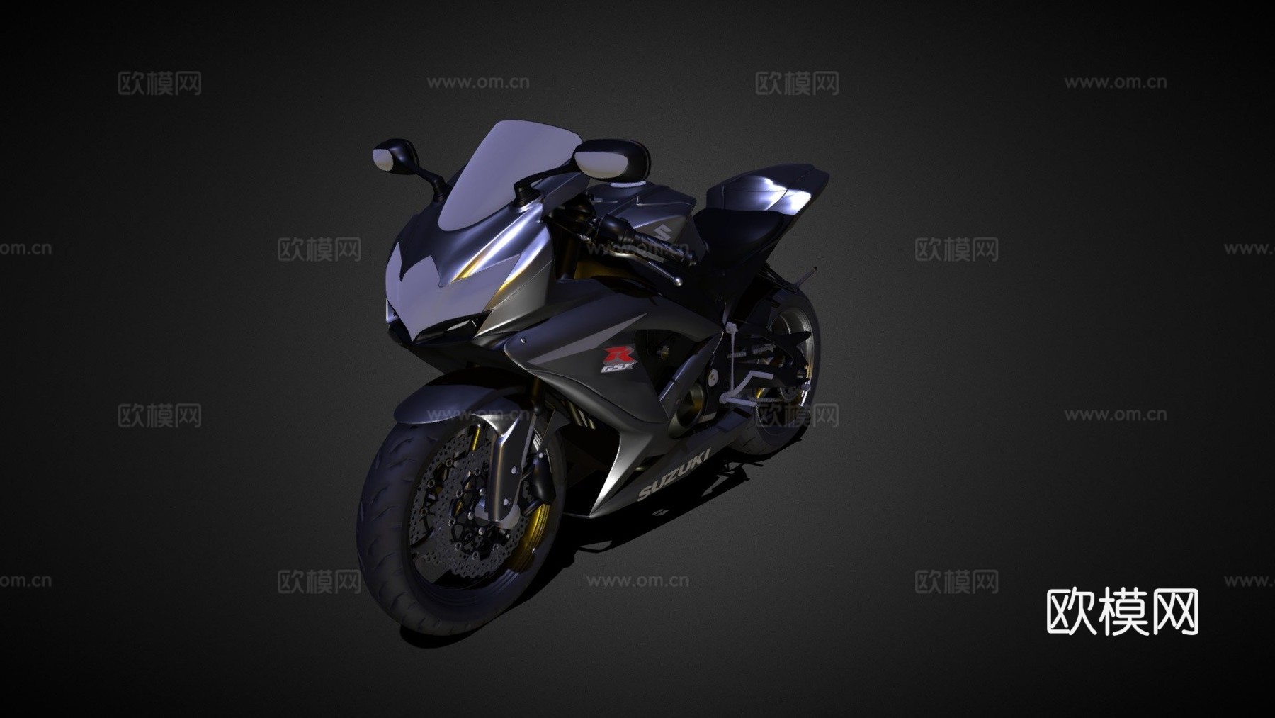 铃木GSX 750摩托车3D模型su模型