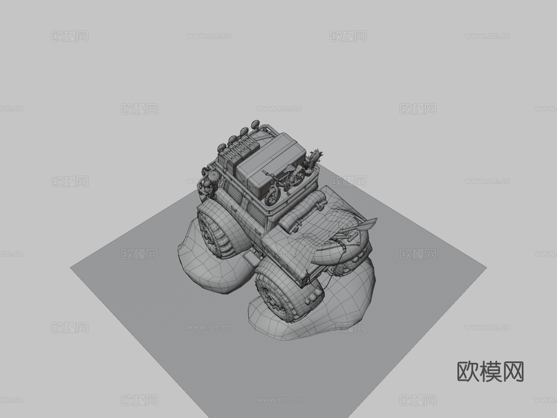 强大卡车-快乐露营者su模型