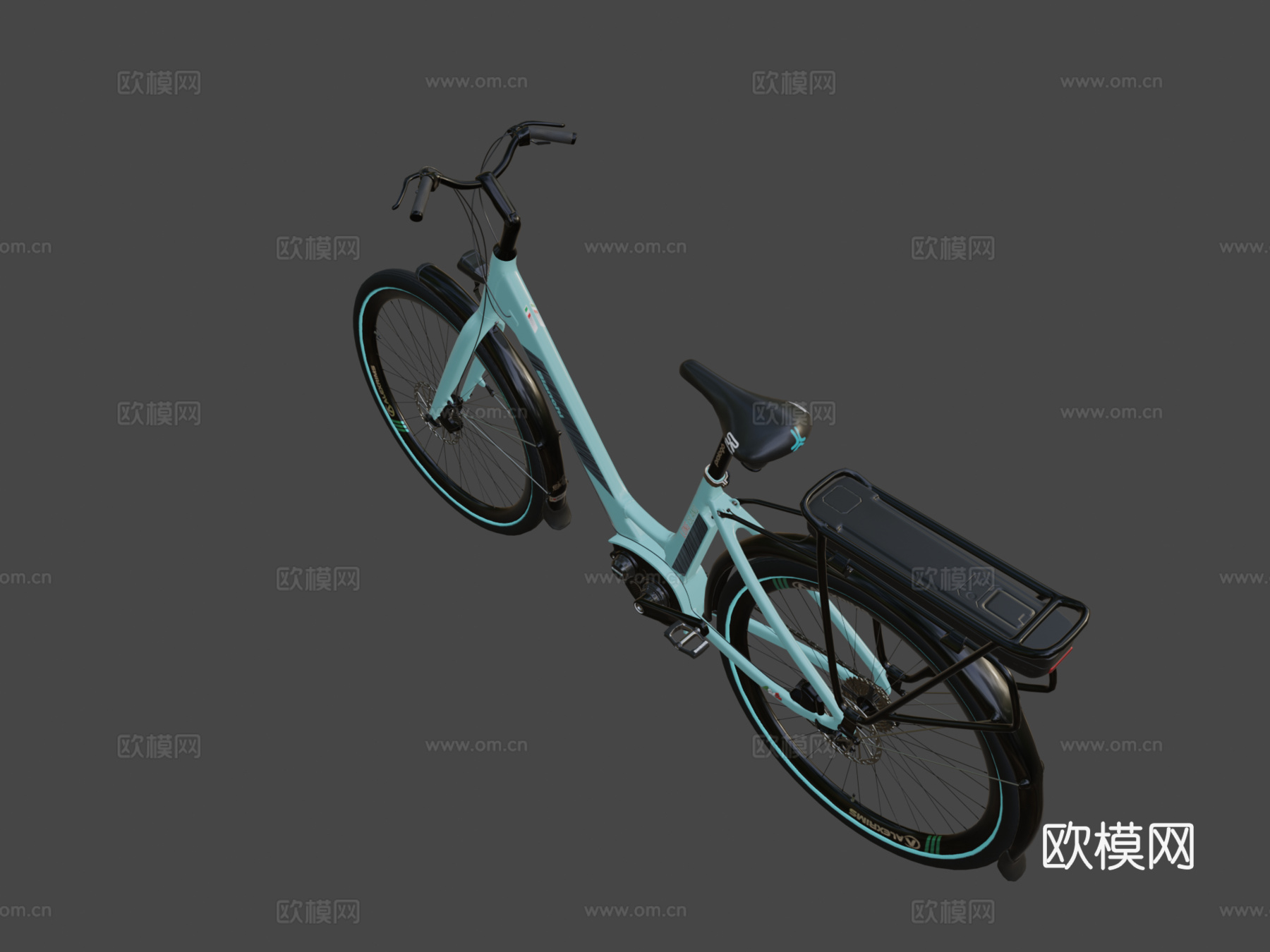 比安奇长岛电动自行车su模型