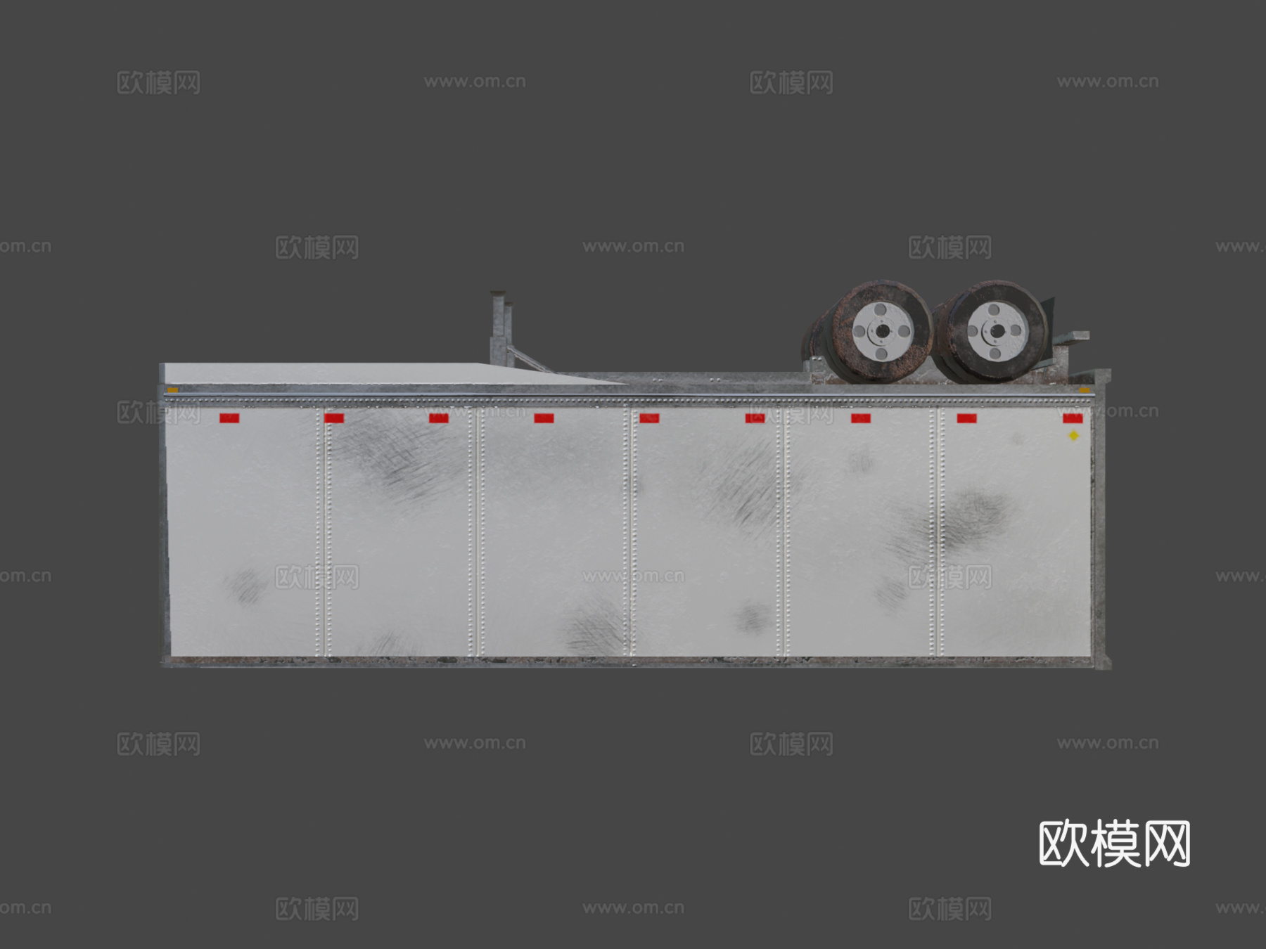 卡车拖车su模型