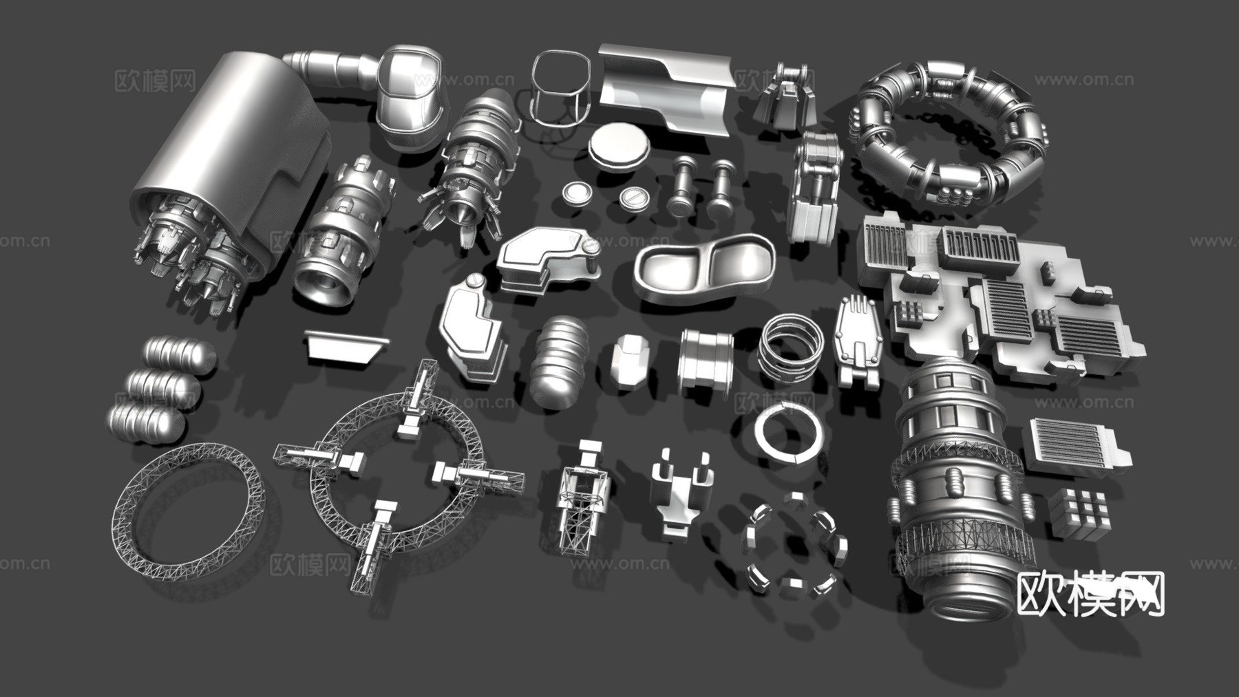 太空船部件资产包su模型