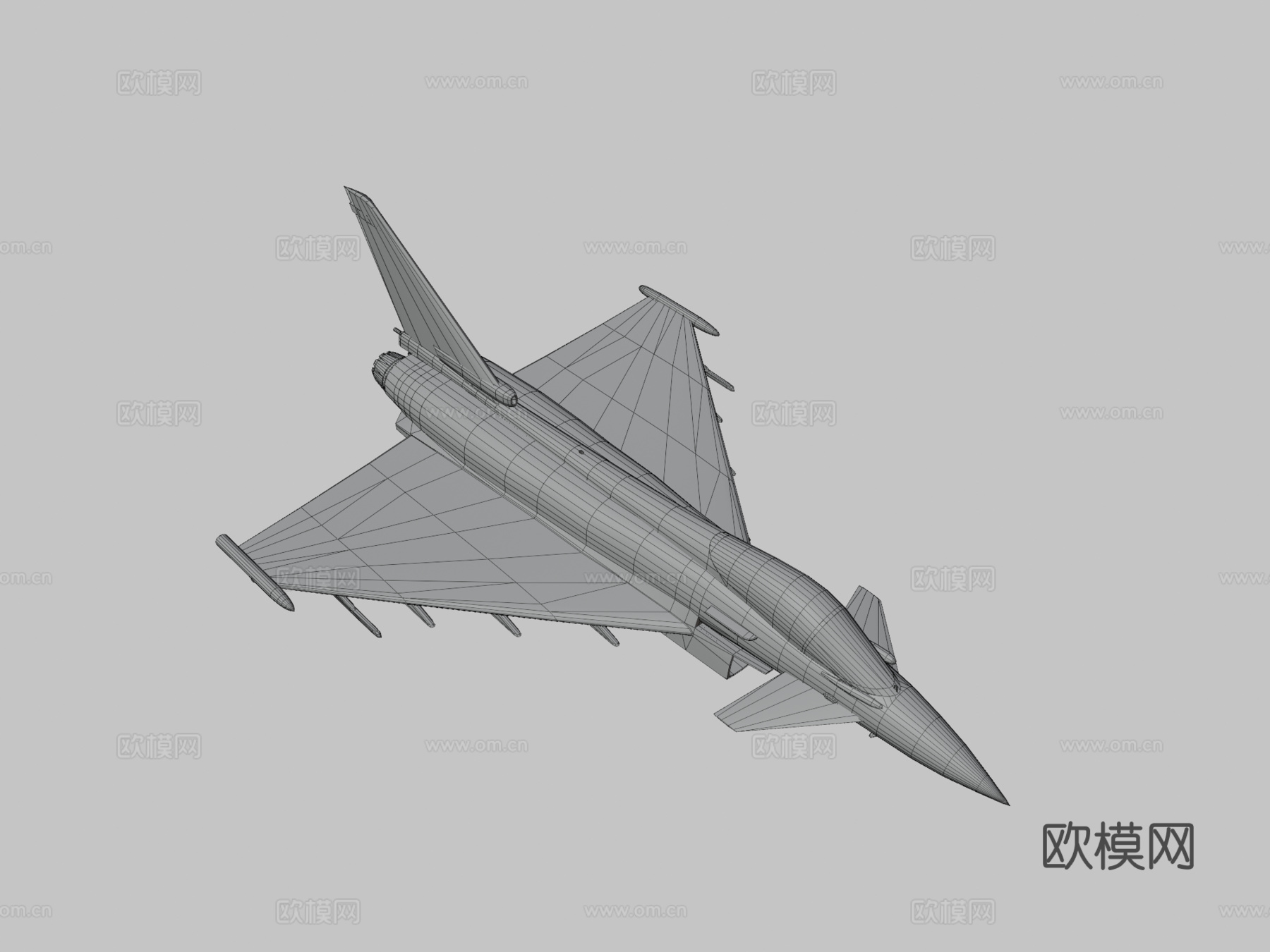 欧洲台风战斗机游戏道具su模型