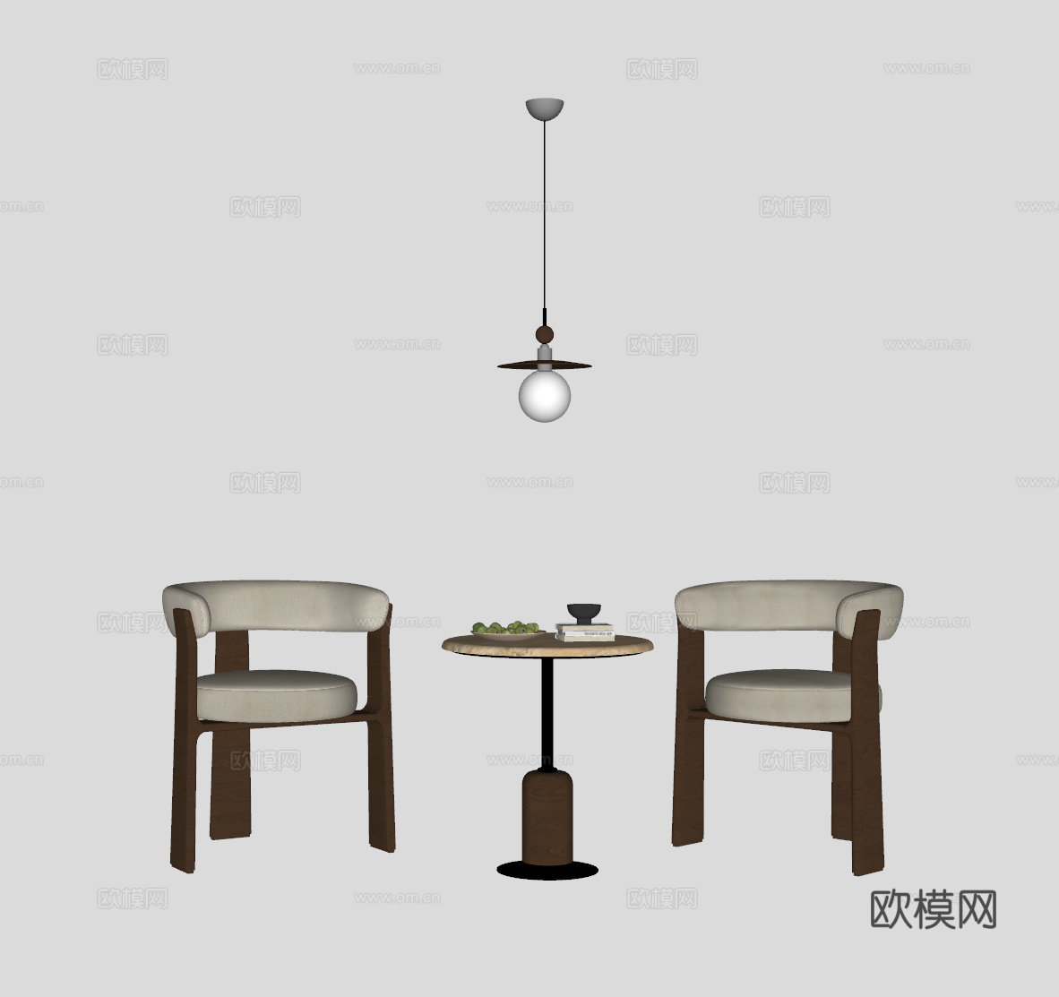 现代休闲椅su模型