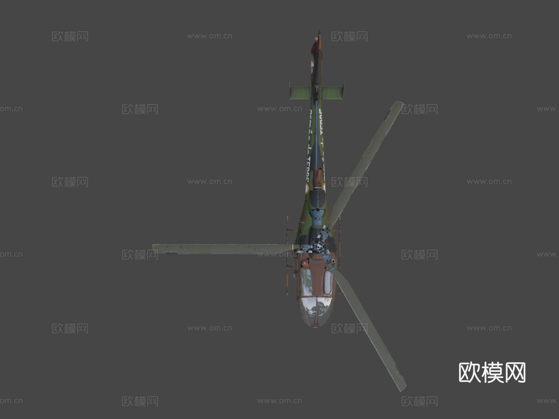 直升机瞪羚su模型