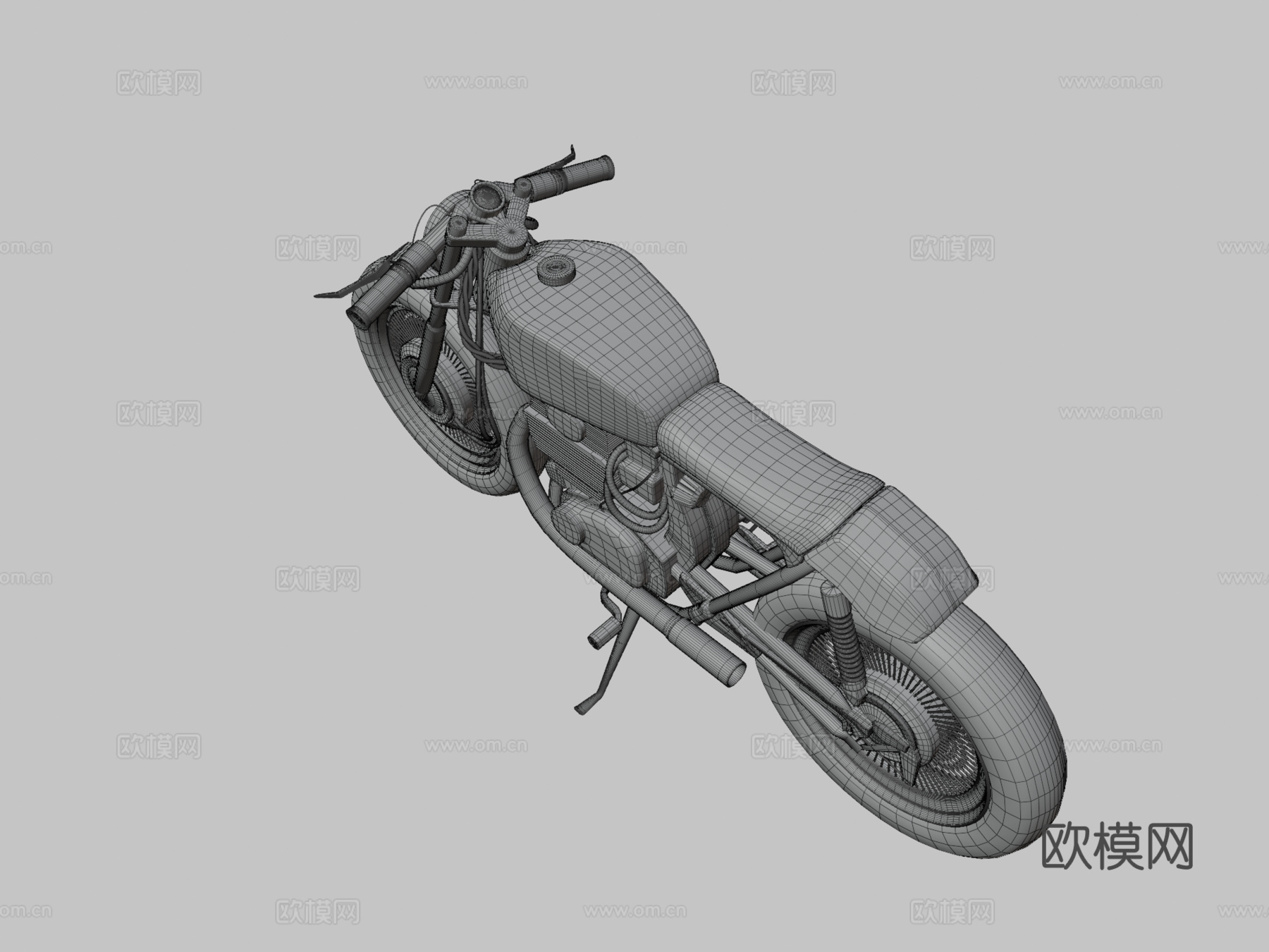 咖啡骑士摩托车su模型