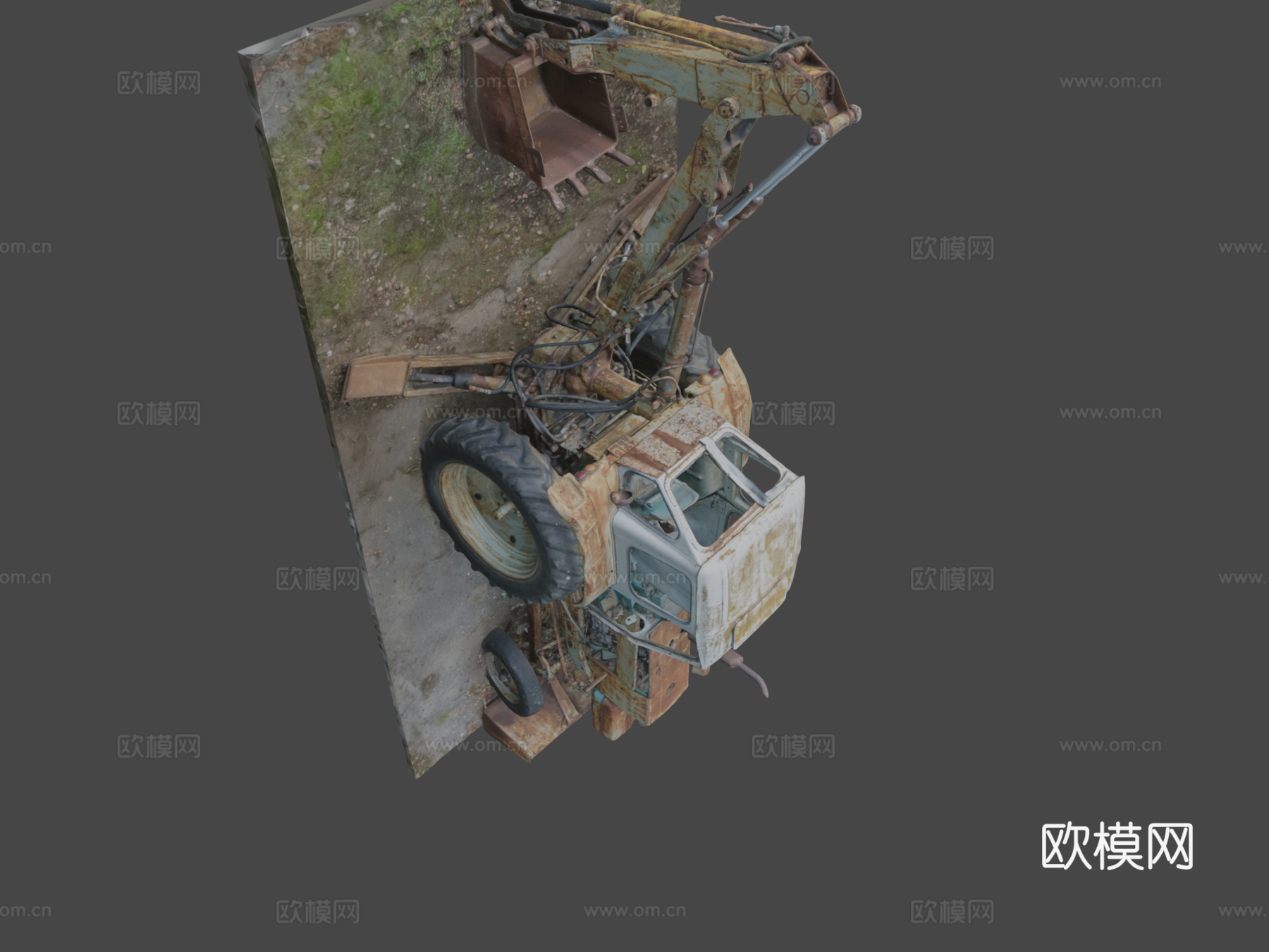 拖拉机白俄罗斯UMZ - 6AL（原始三维扫描）su模型