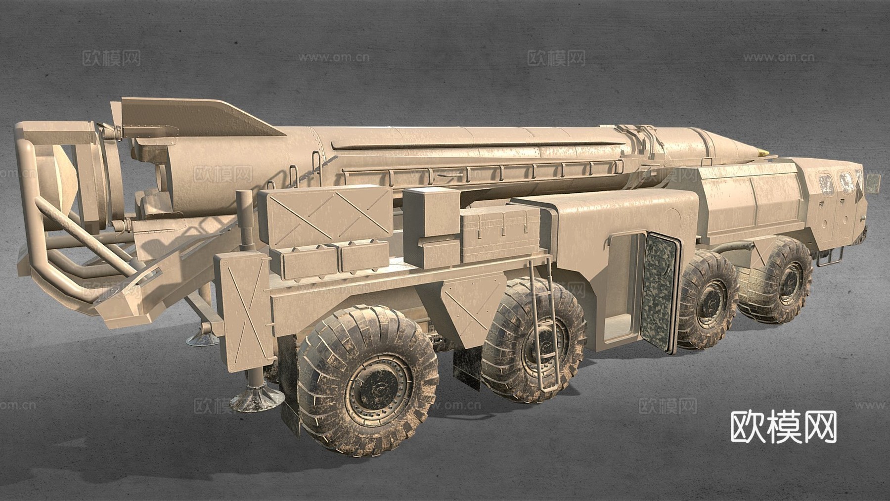 沙漠飞毛腿导弹发射器su模型