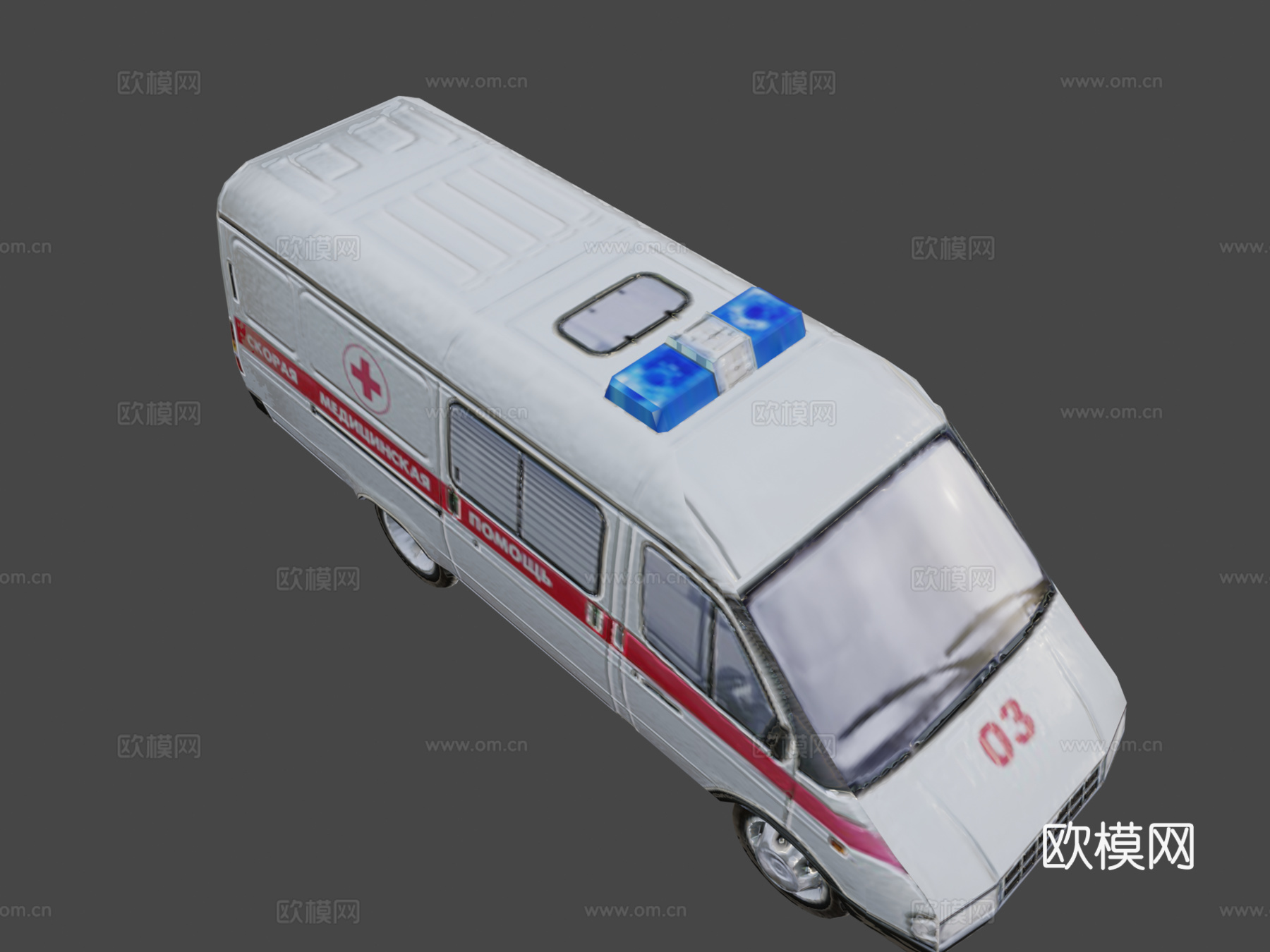 GAZ-3221救护车R.2su模型