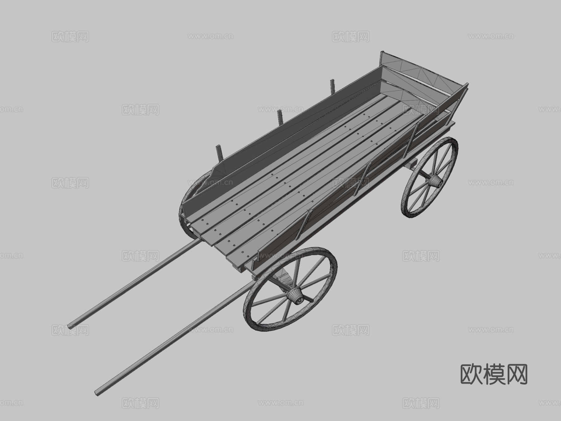 旧推车su模型
