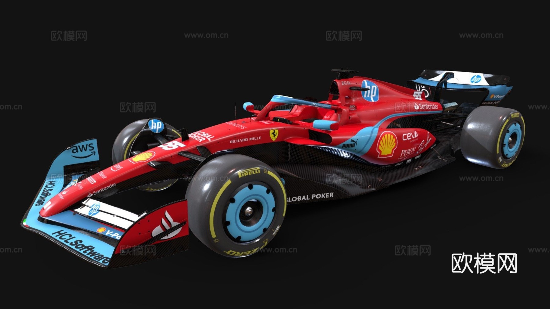 一级方程式法拉利SF-24su模型