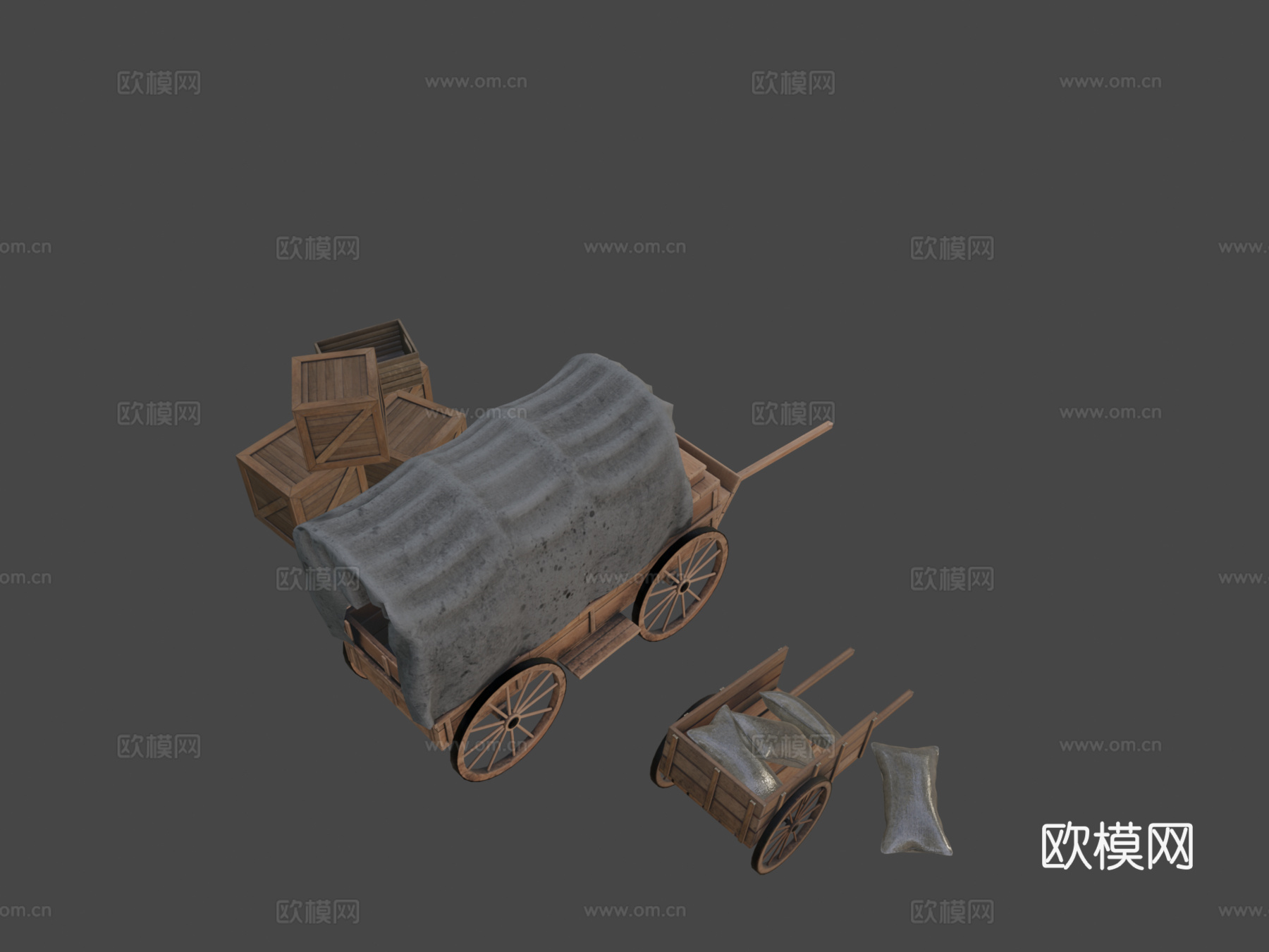 狂野西部-马车su模型