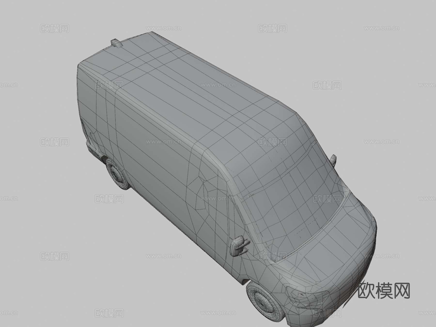 雷诺Master L2H2厢式货车2020款su模型