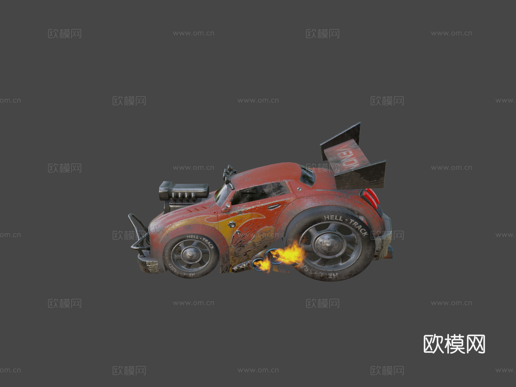 D风格化肌肉车su模型