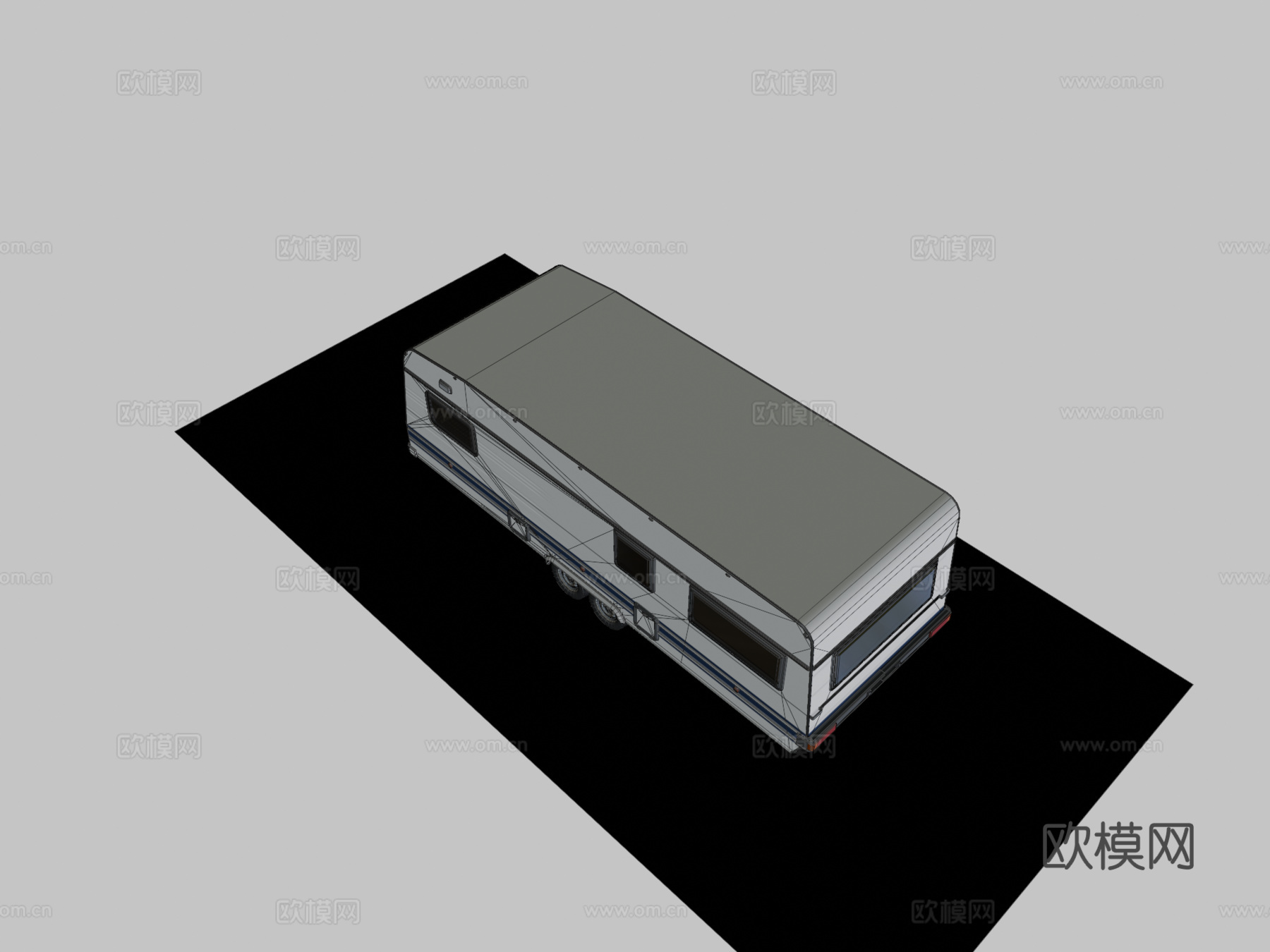 PBR露营拖车su模型