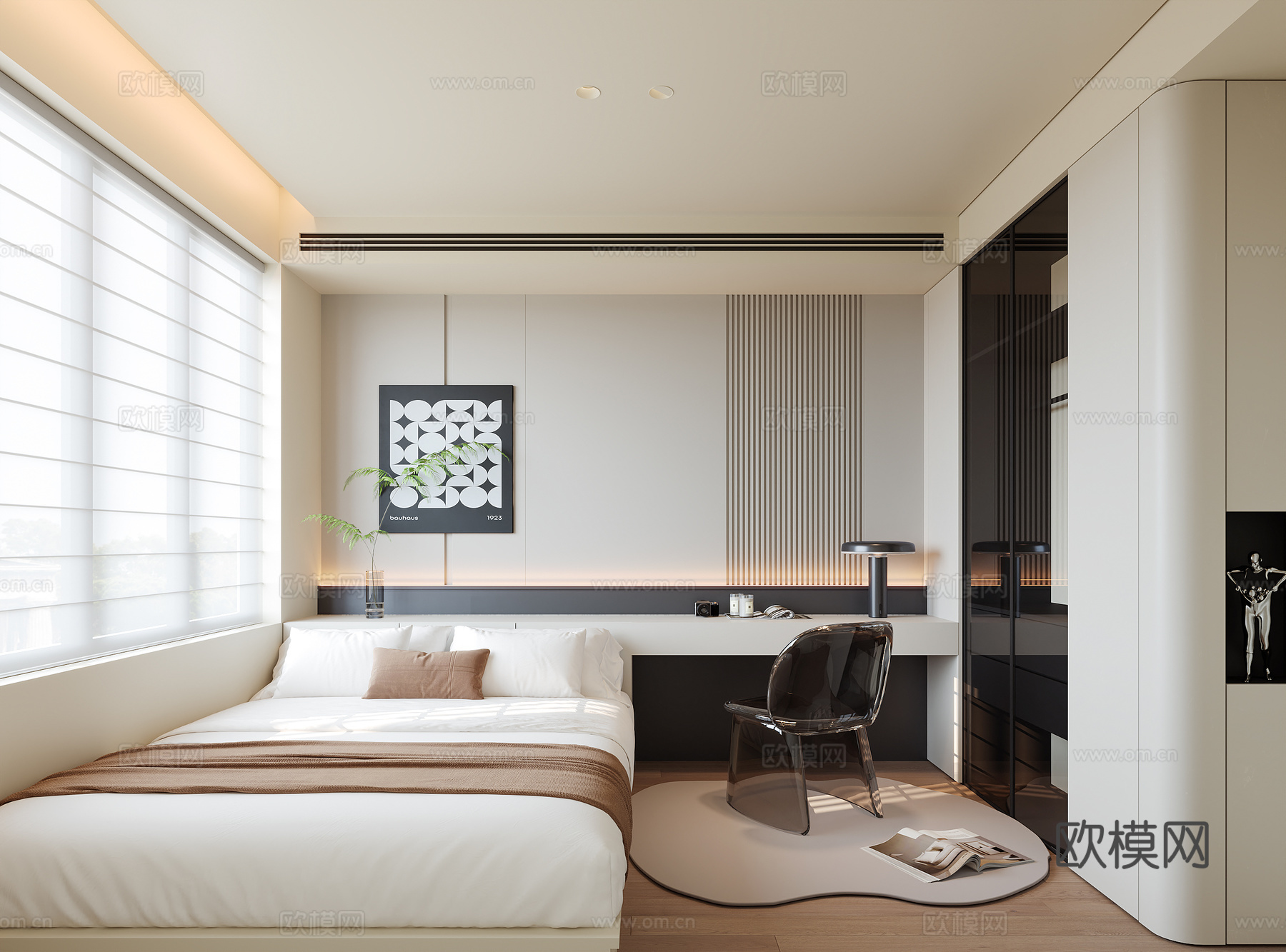 榻榻米卧室su模型