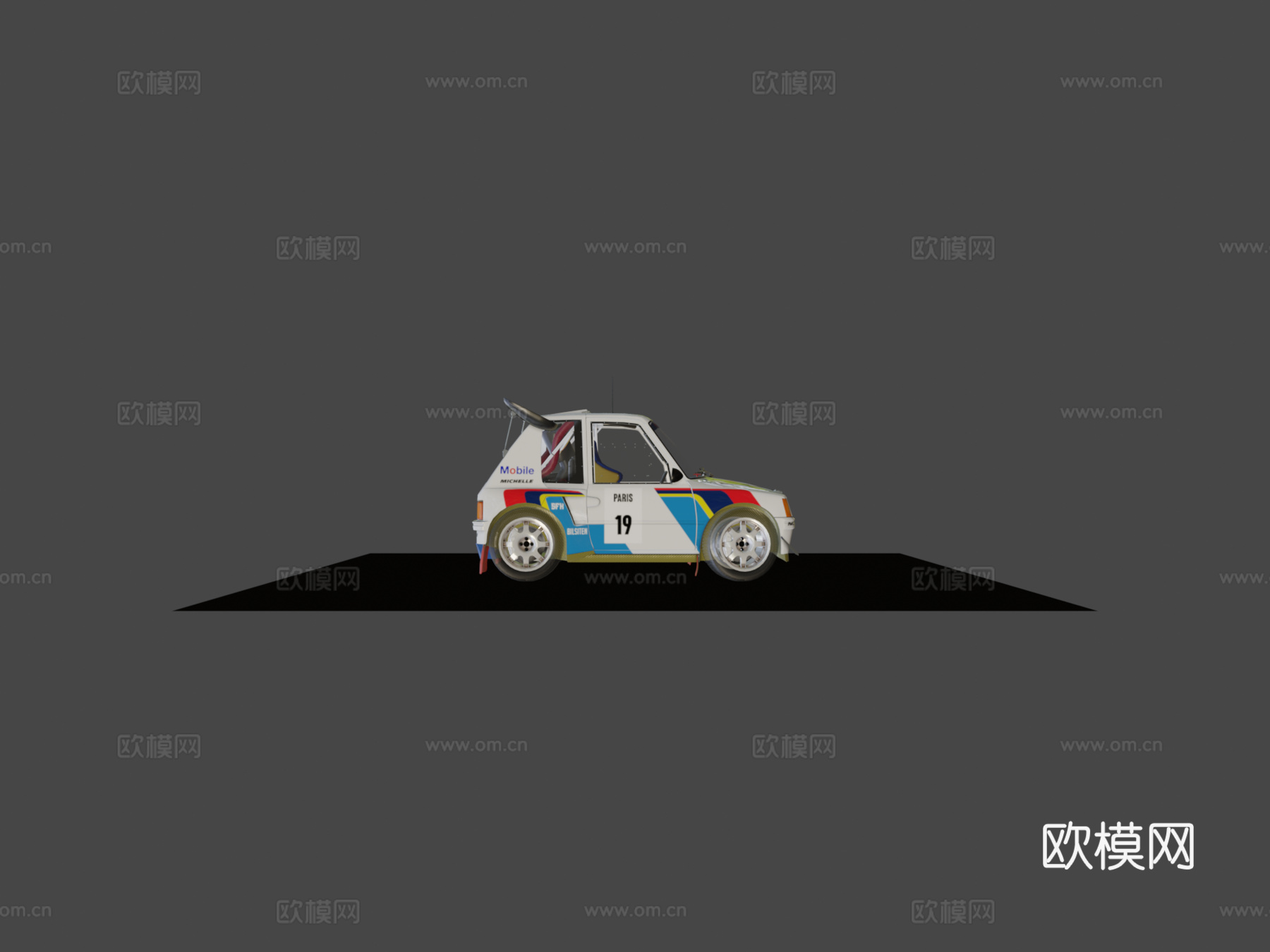 卡通拉力赛车1986su模型