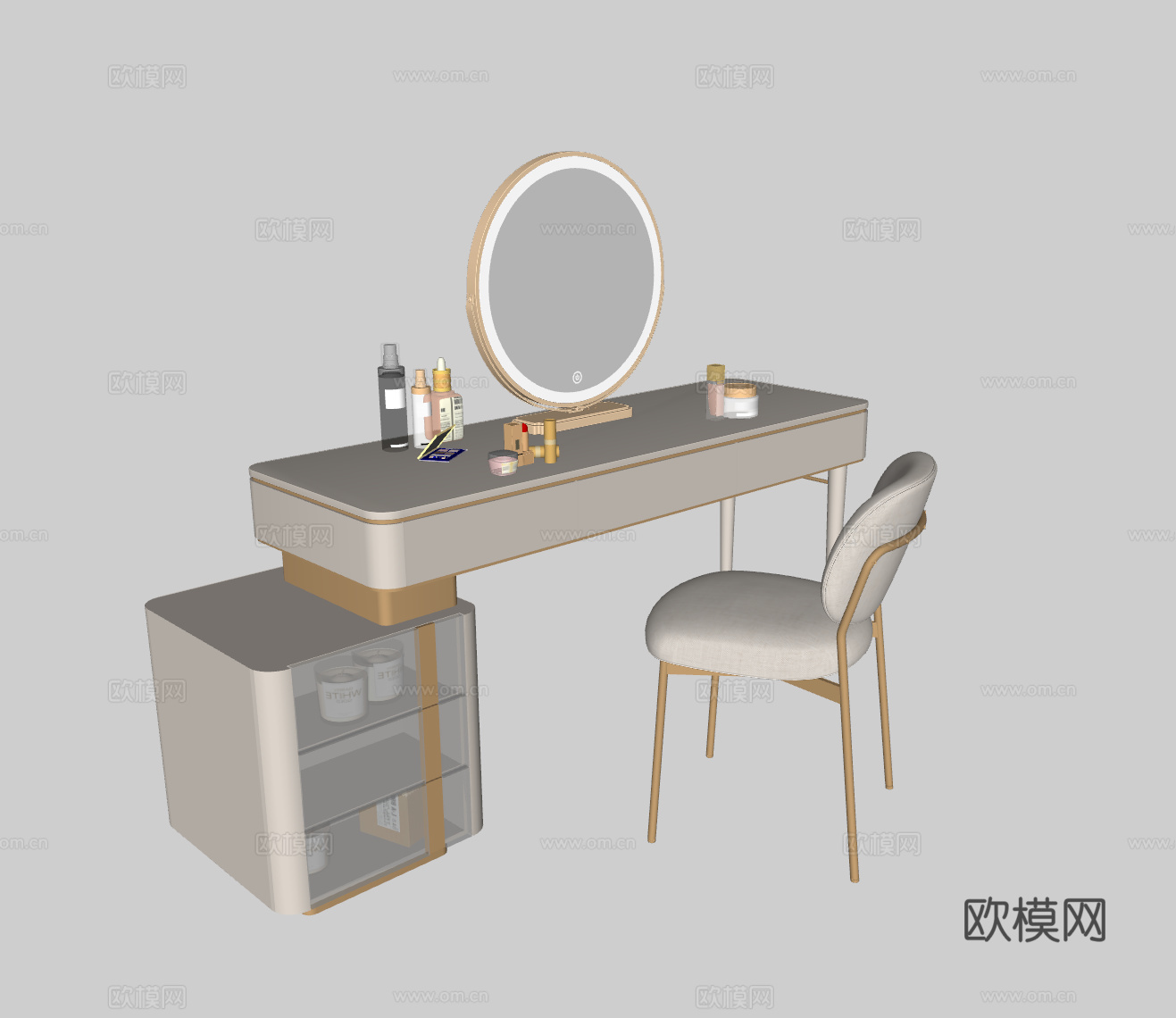 现代梳妆台su模型