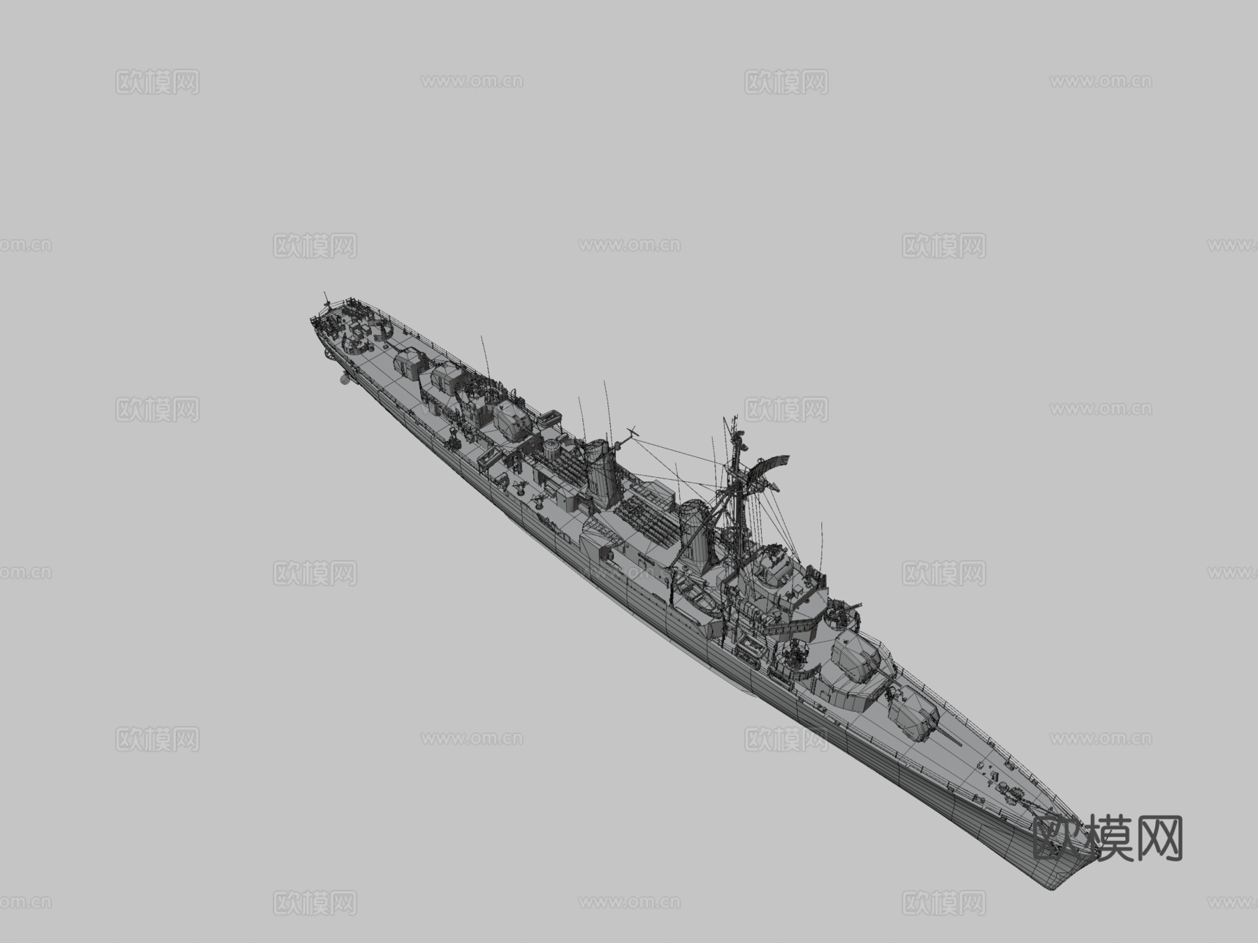 韩国忠武号驱逐舰su模型