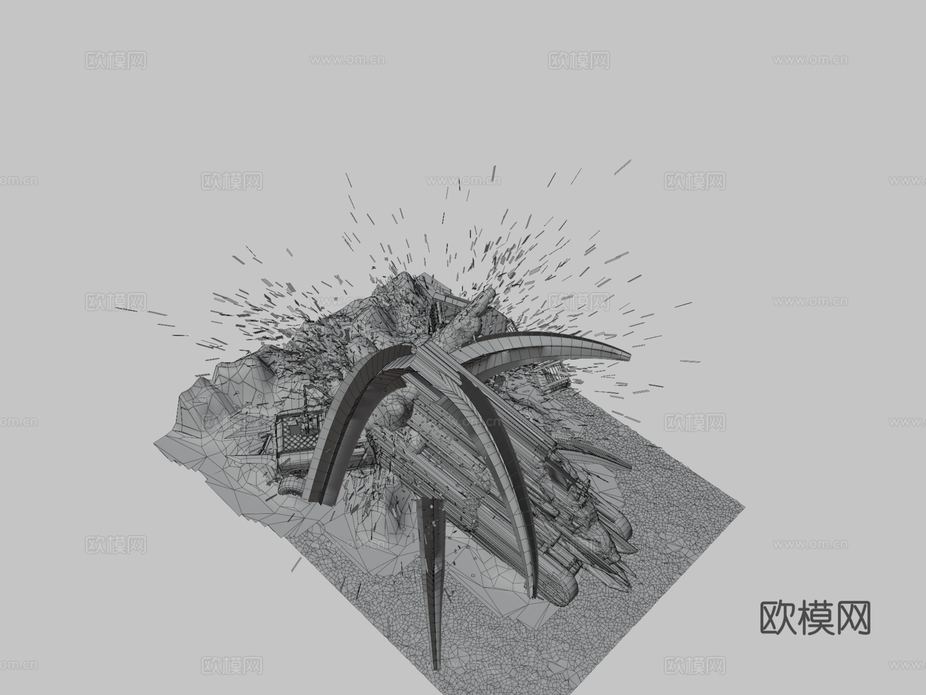 交叉火力-狂猎su模型