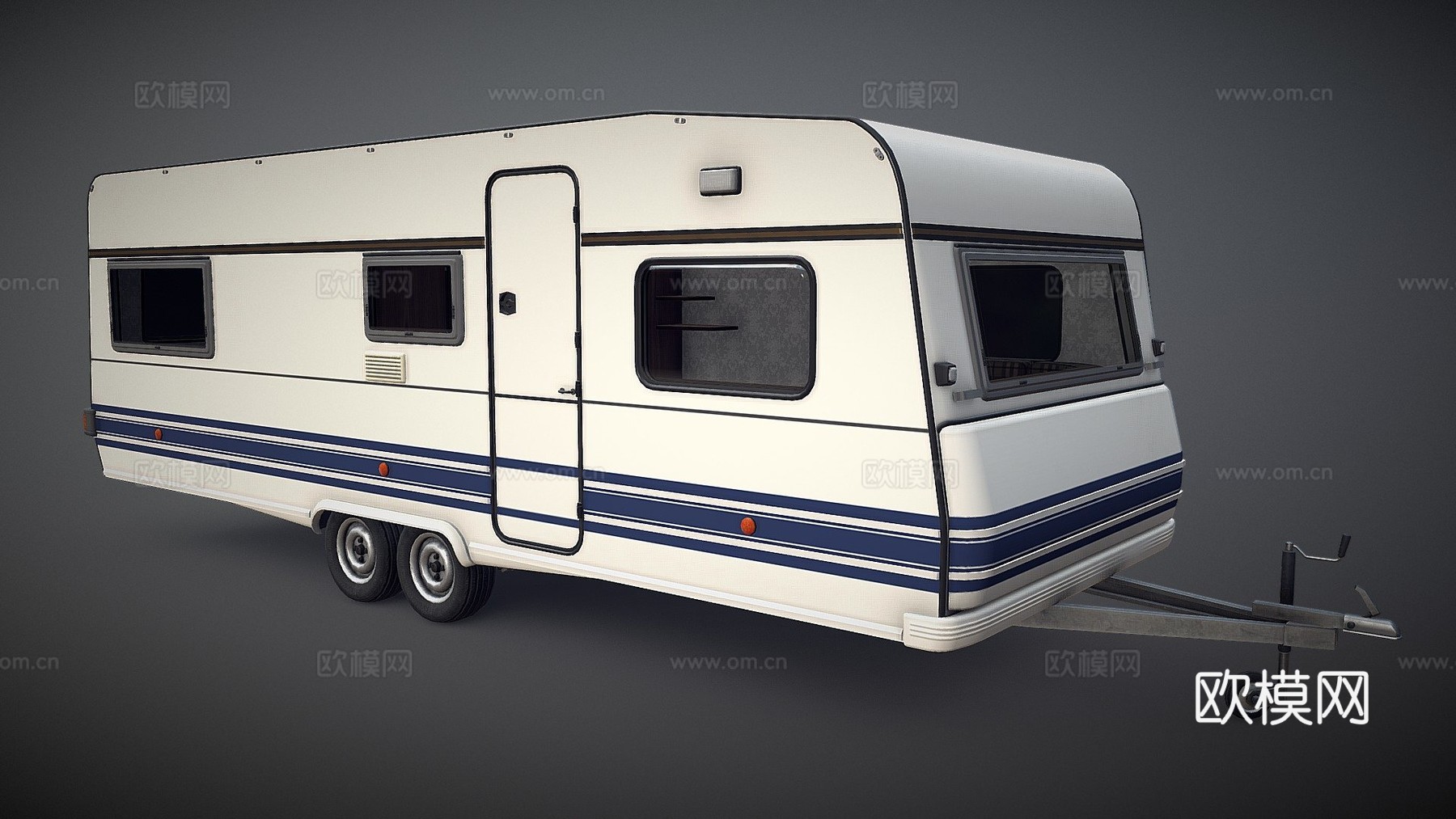 PBR露营拖车su模型