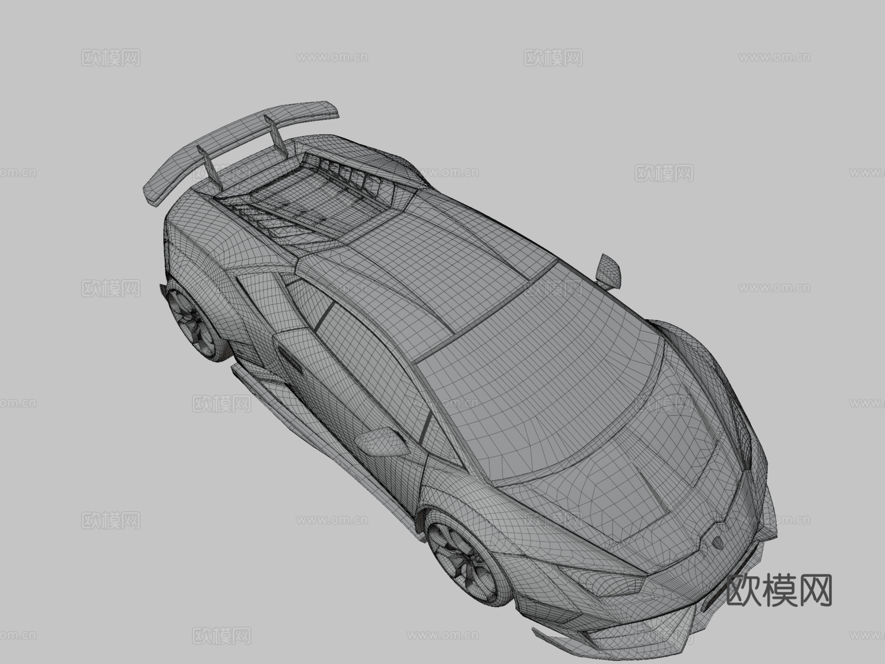 兰博基尼飓风LP 610-4双门轿跑车（宽体）su模型