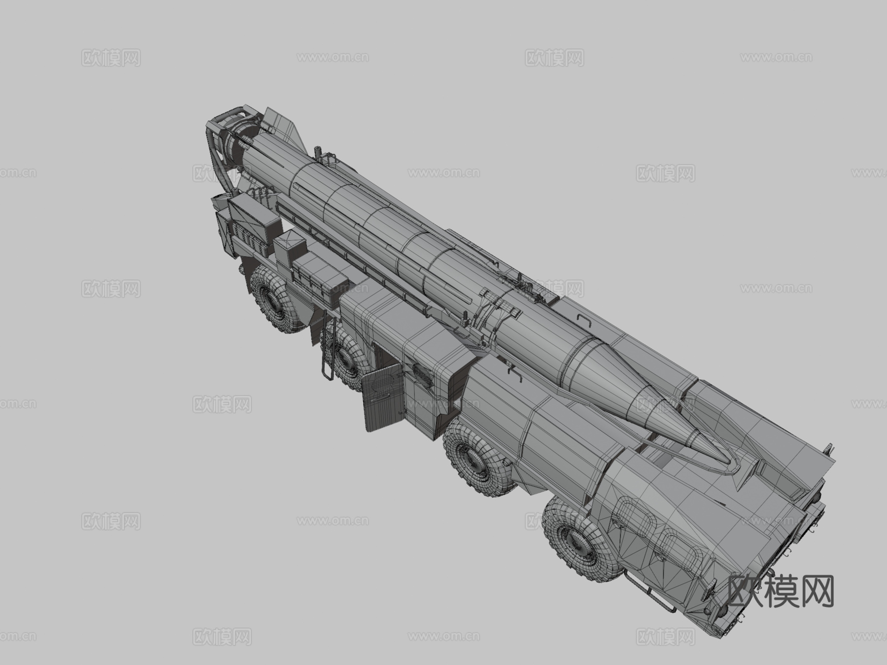 沙漠飞毛腿导弹发射器su模型