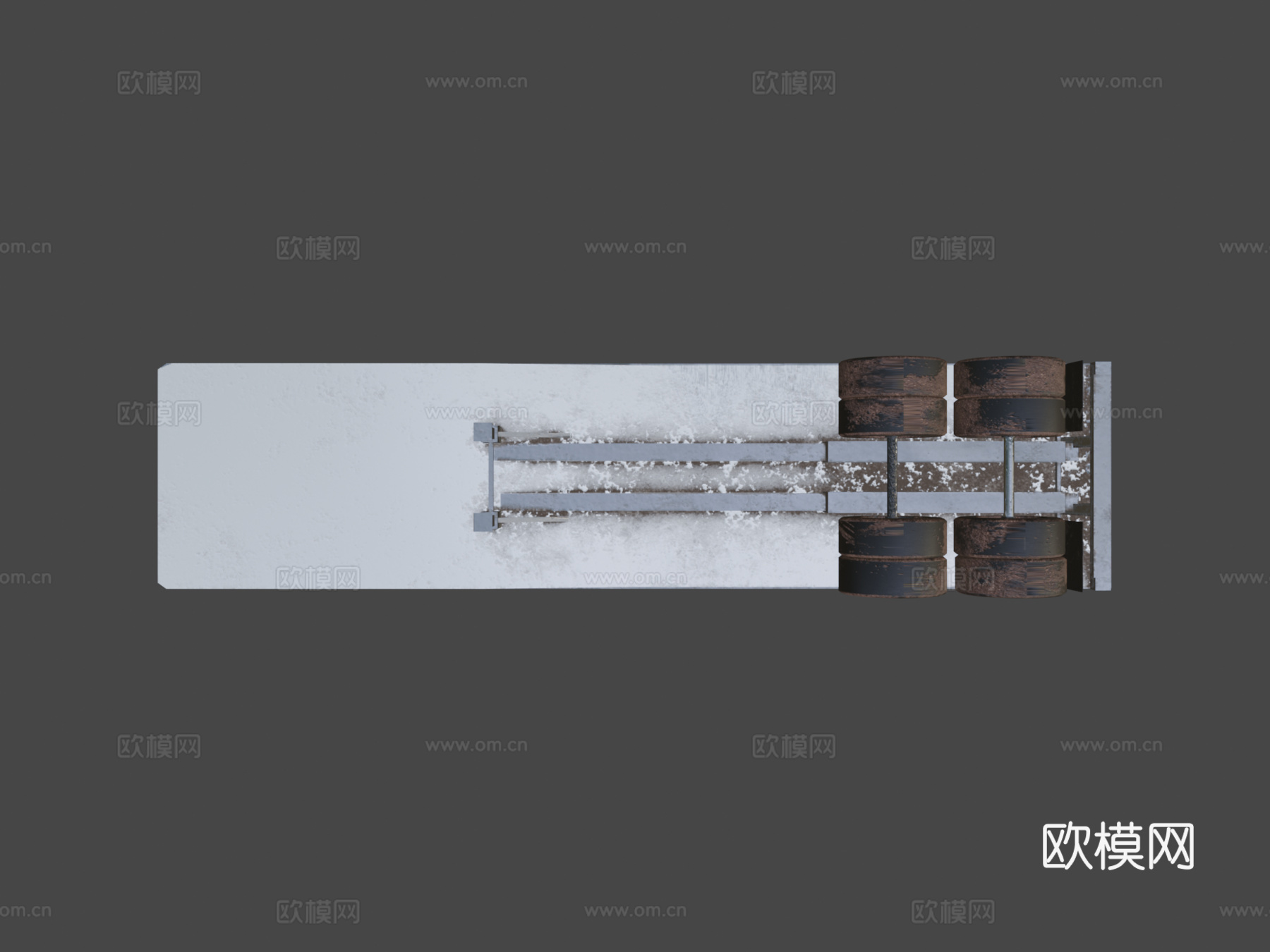 卡车拖车su模型