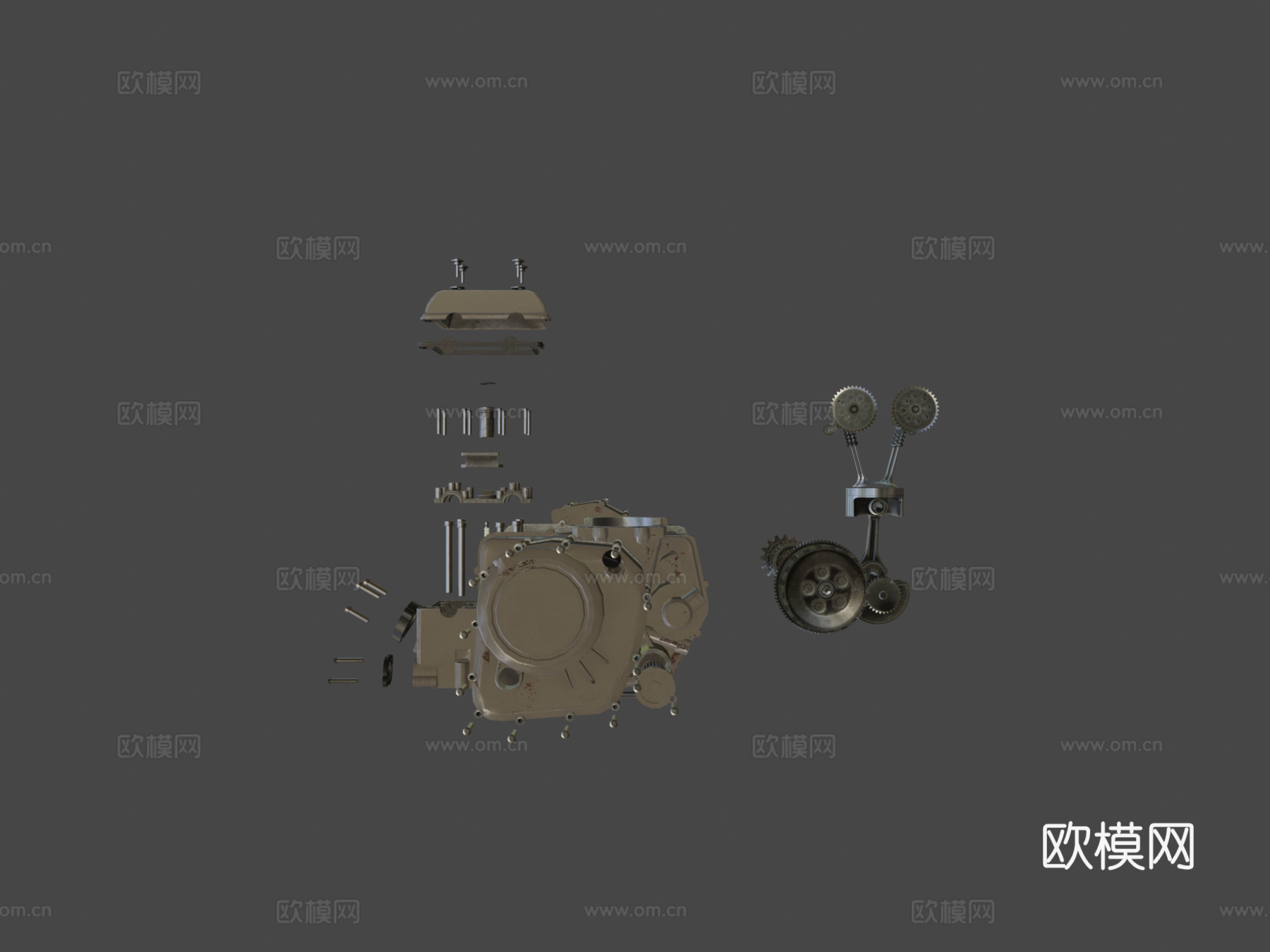 KTM 390 系列摩托车发动机su模型