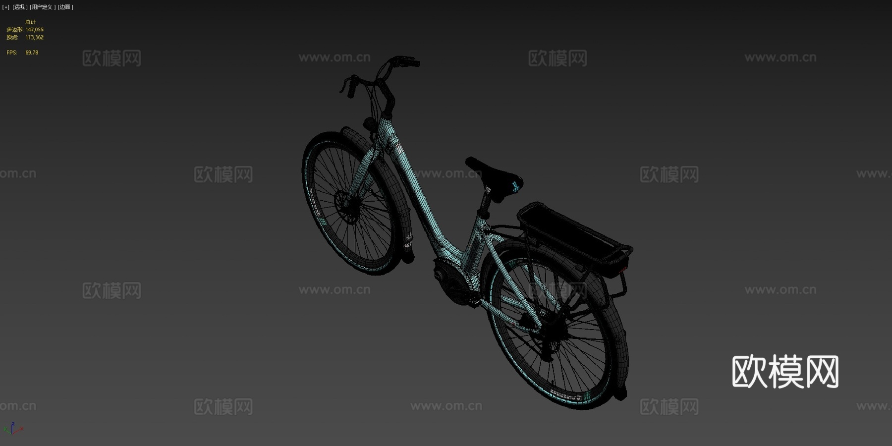 比安奇长岛电动自行车su模型