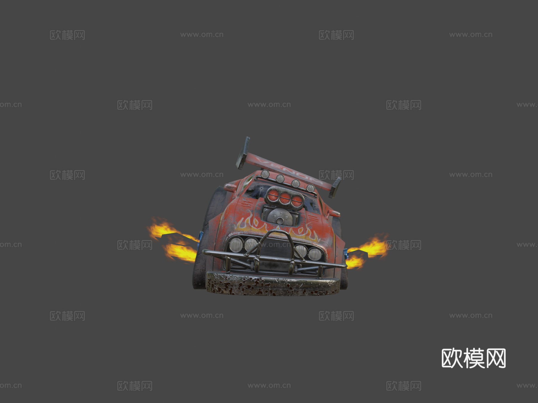 D风格化肌肉车su模型