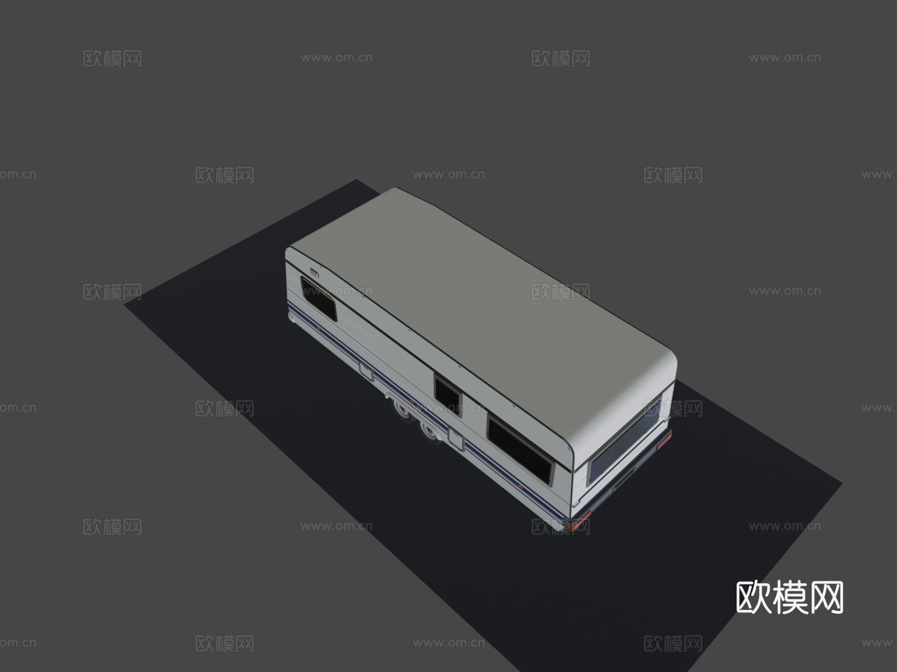 PBR露营拖车su模型