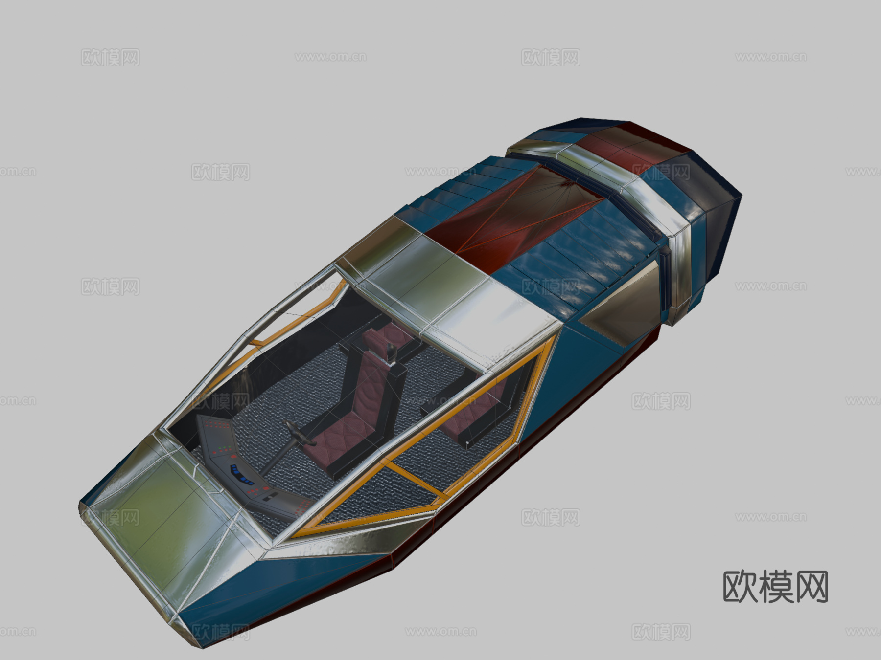 未来飞行汽车su模型