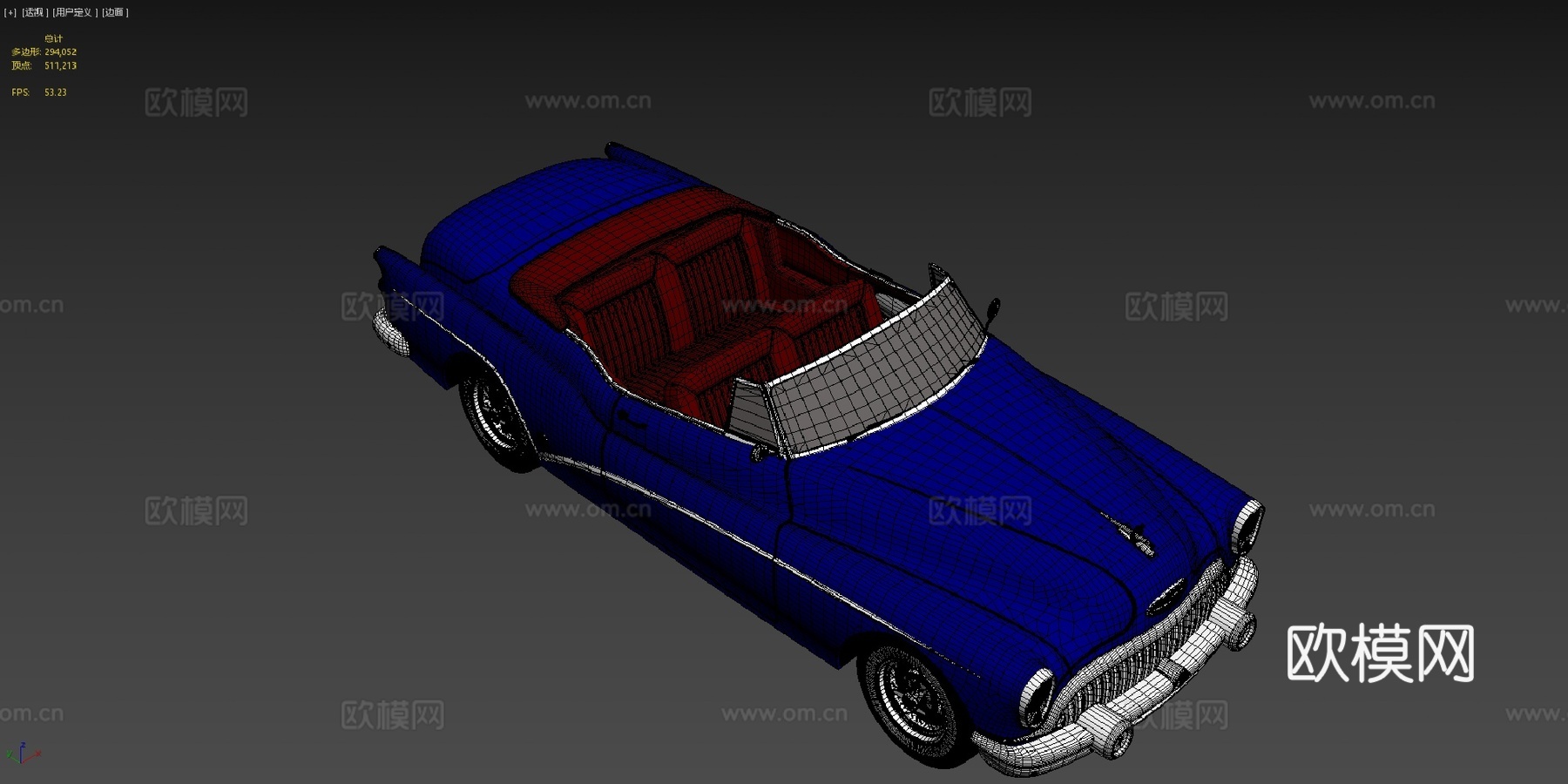 年别克云雀敞篷车su模型