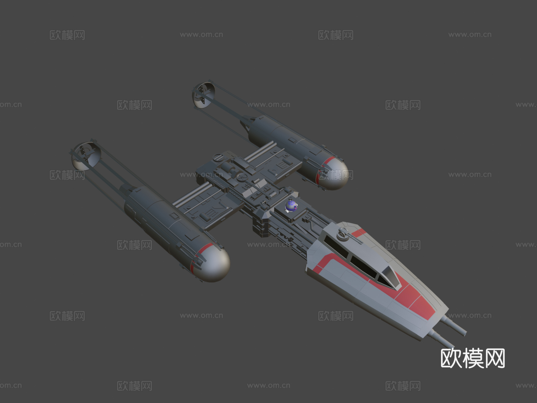 星球大战 - Y翼战机su模型