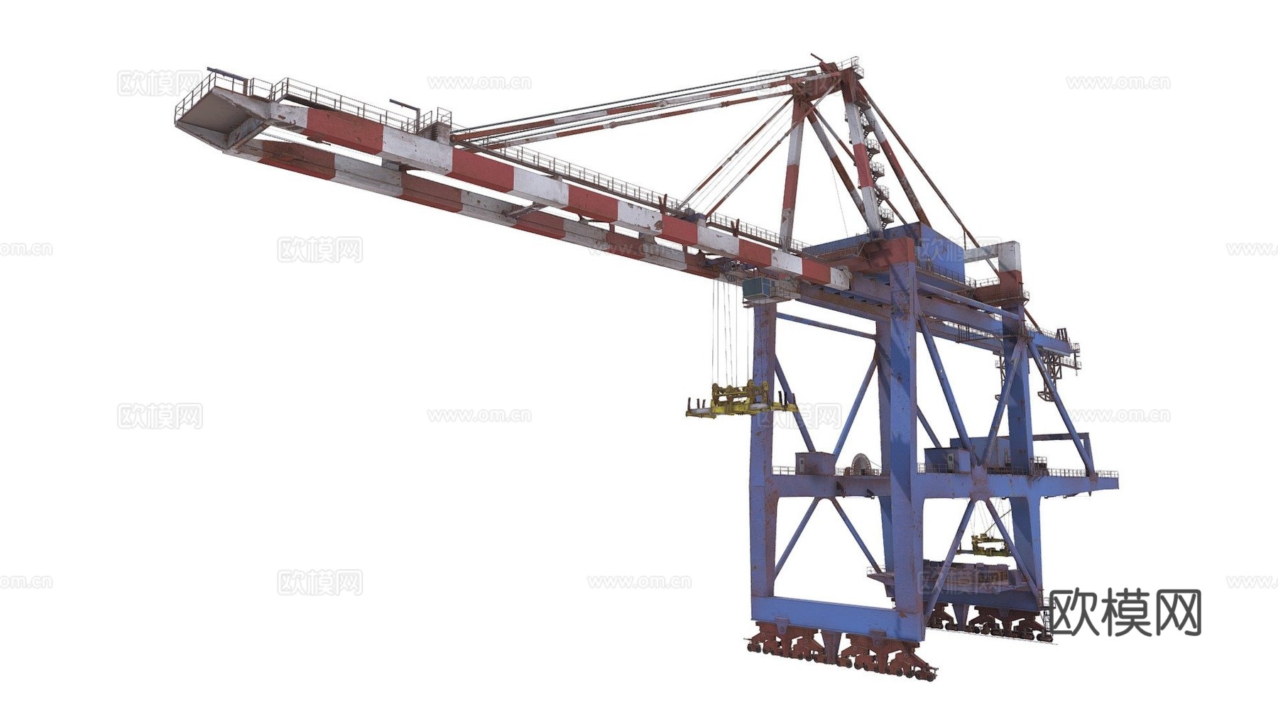大型港口起重机su模型