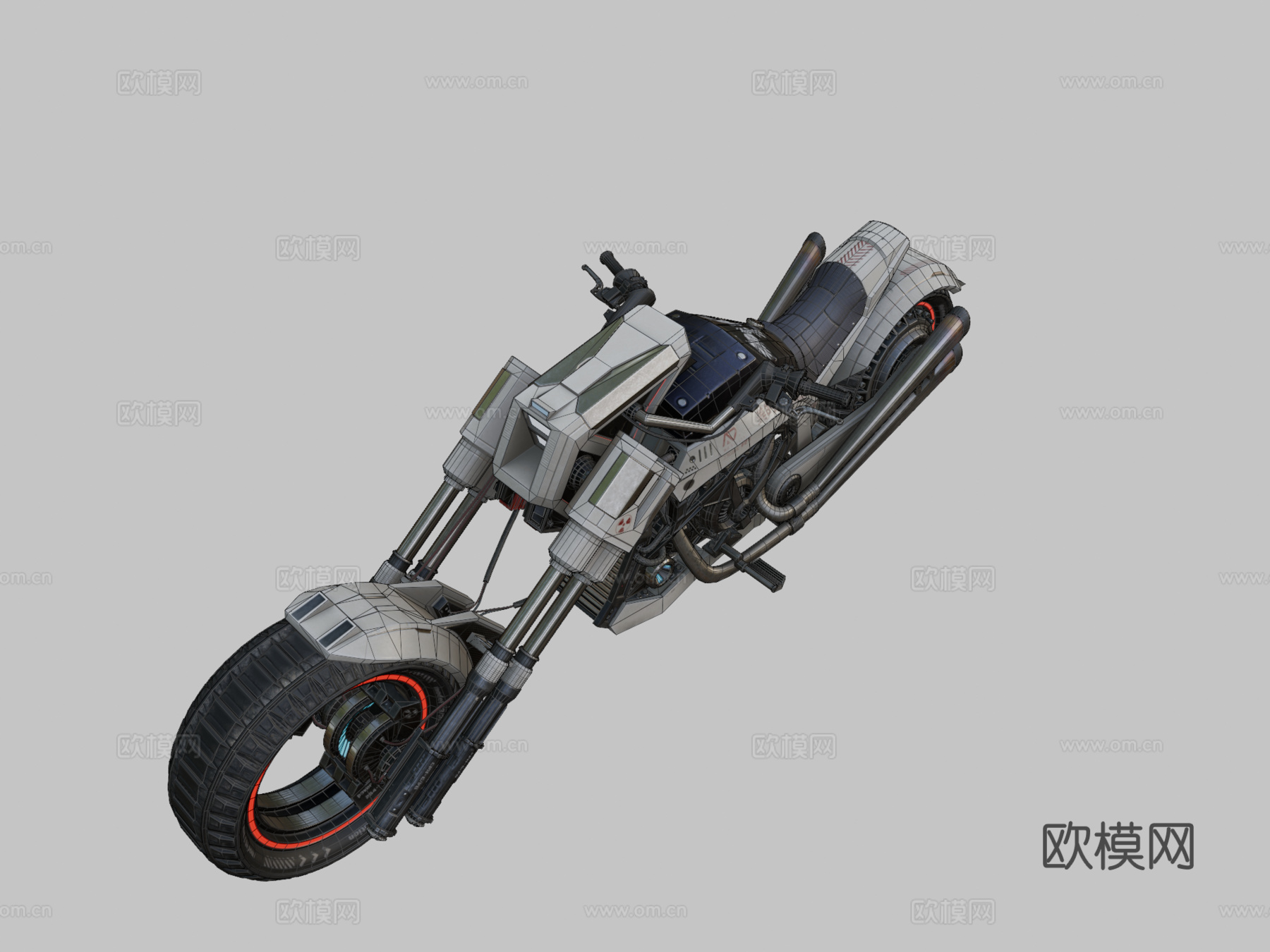 赛博朋克风格摩托车su模型