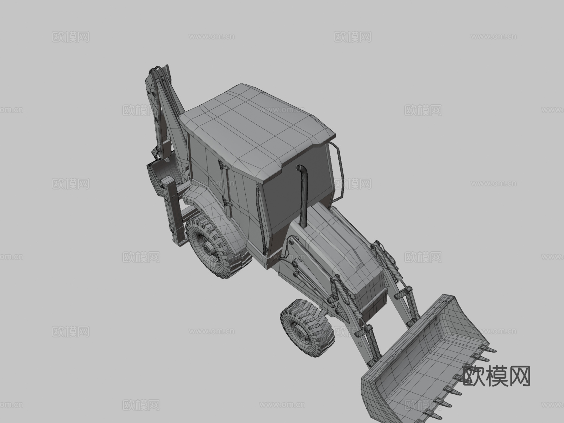 JCB反铲装载机su模型