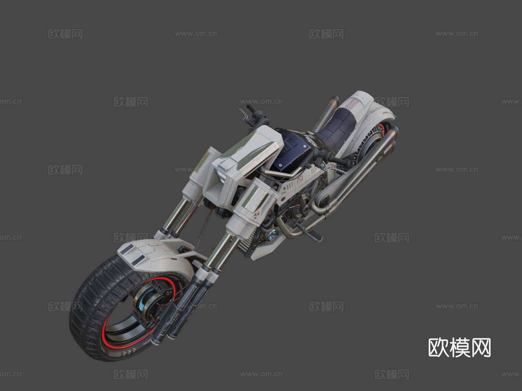 赛博朋克风格摩托车su模型