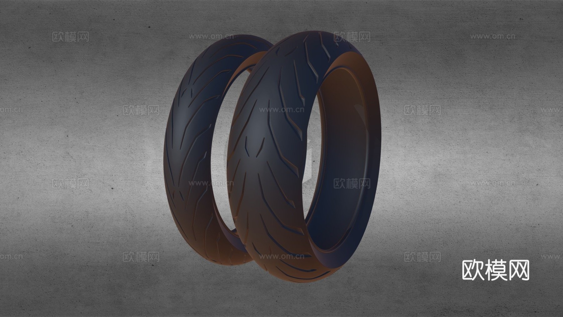 运动摩托车轮胎su模型