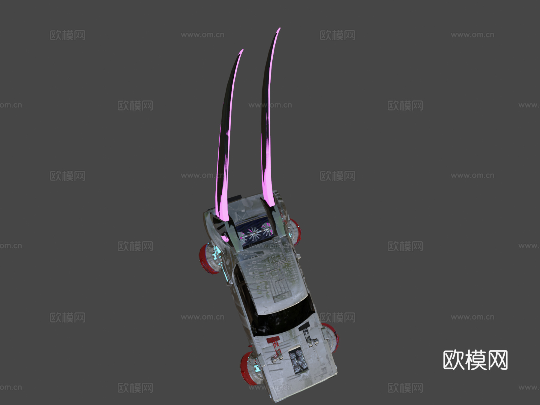 复古未来主义汽车su模型