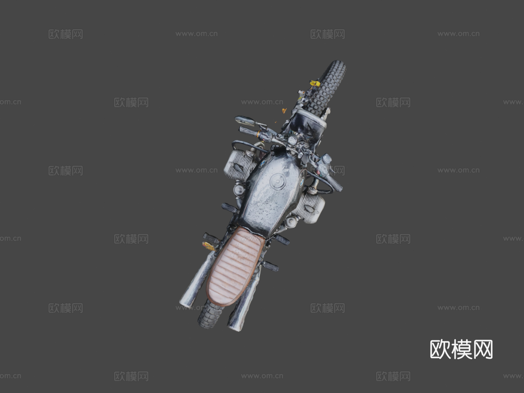 宝马R80-7摩托车物体捕捉版su模型