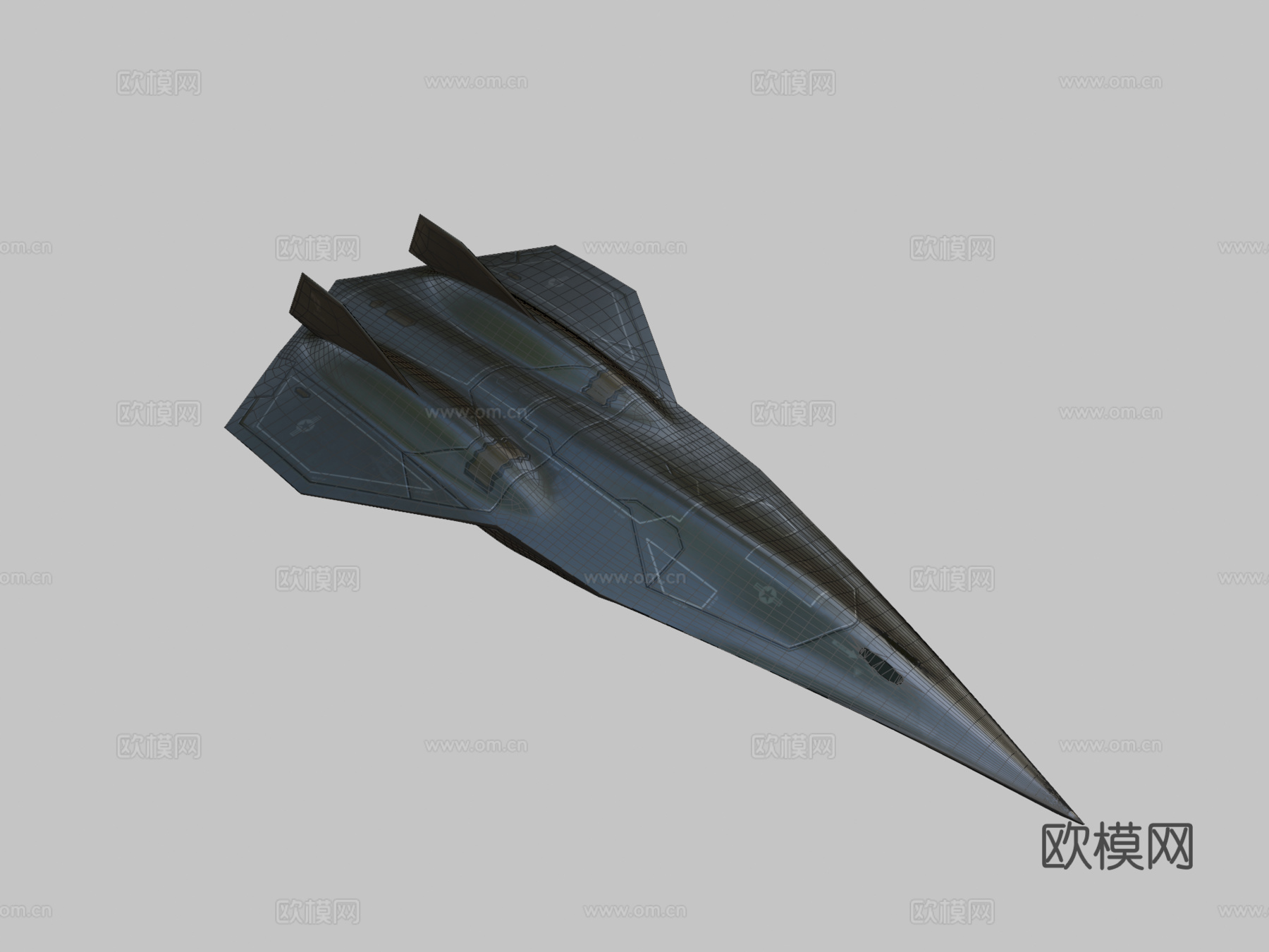 洛克希德马丁SR72黑星-壮志凌云-独行侠su模型