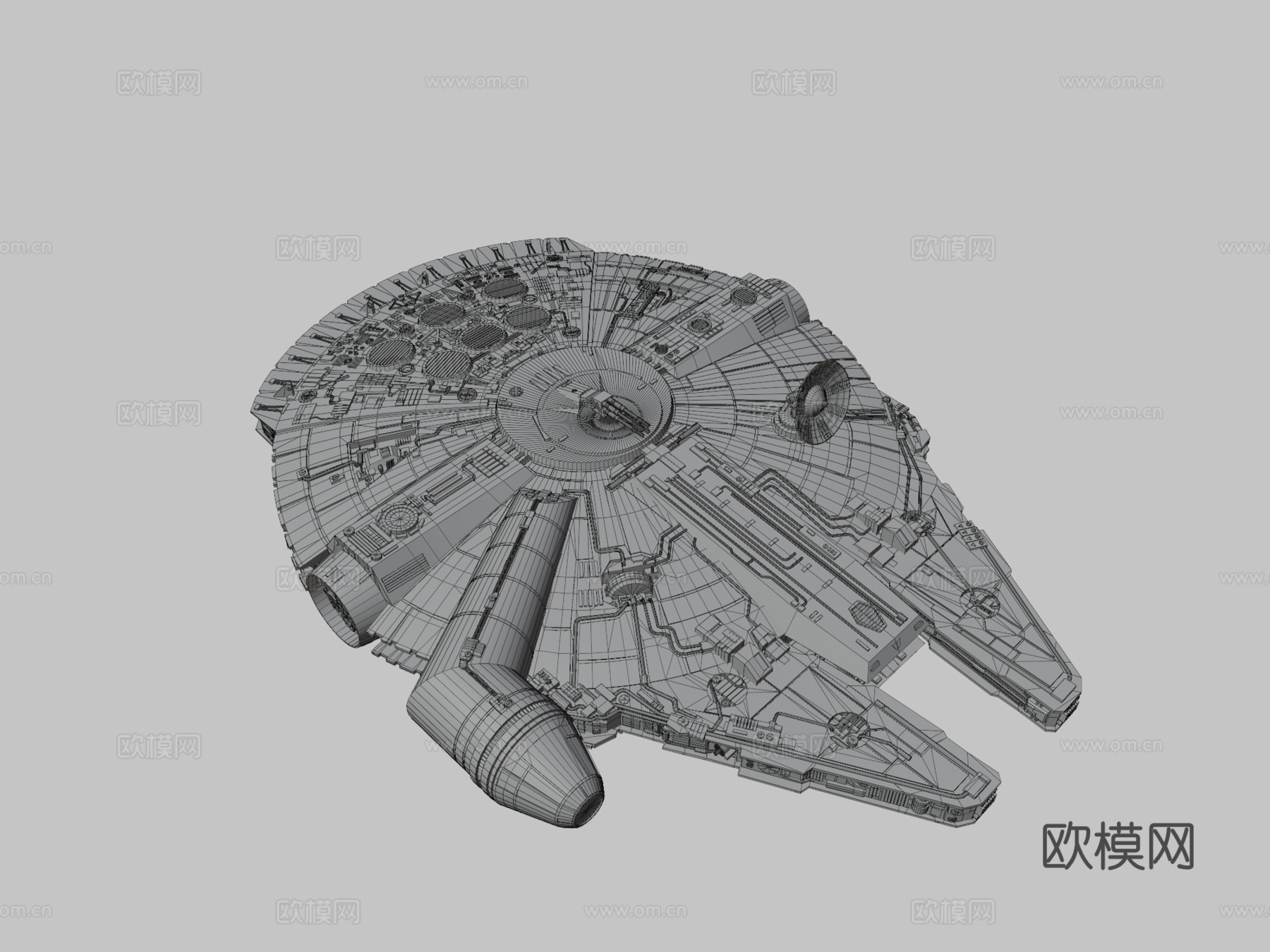 低多边形千年隼su模型