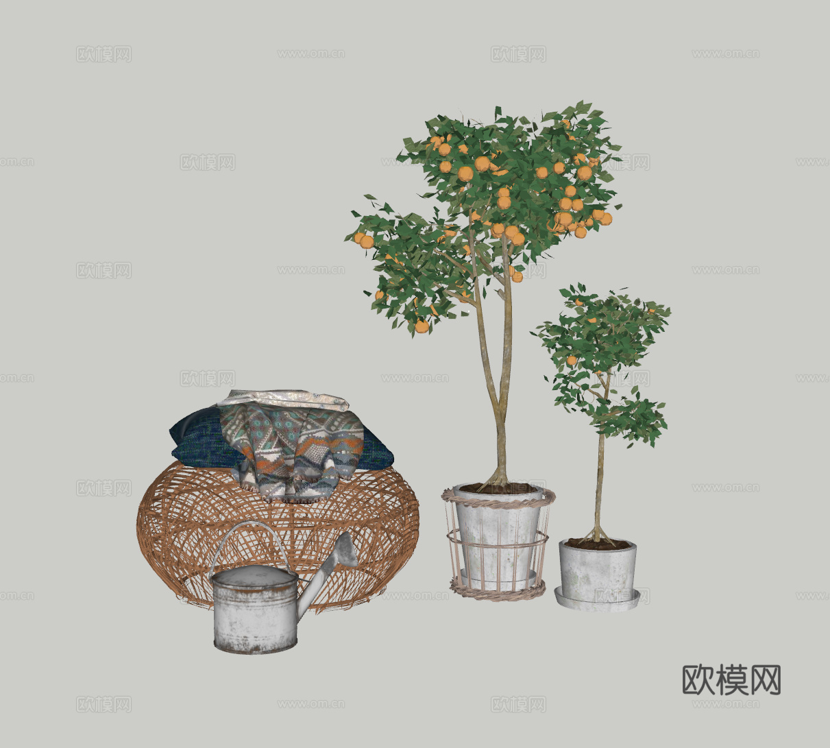 植物盆栽su模型