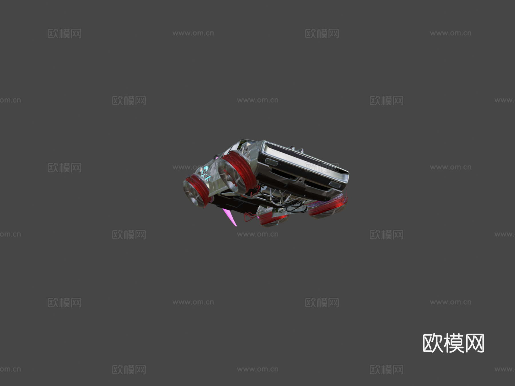 复古未来主义汽车su模型