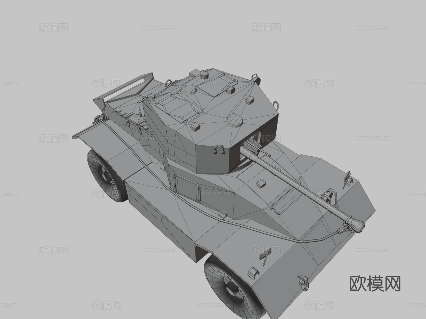 （动画）英雄连2-英军部队-AEC巡逻车su模型